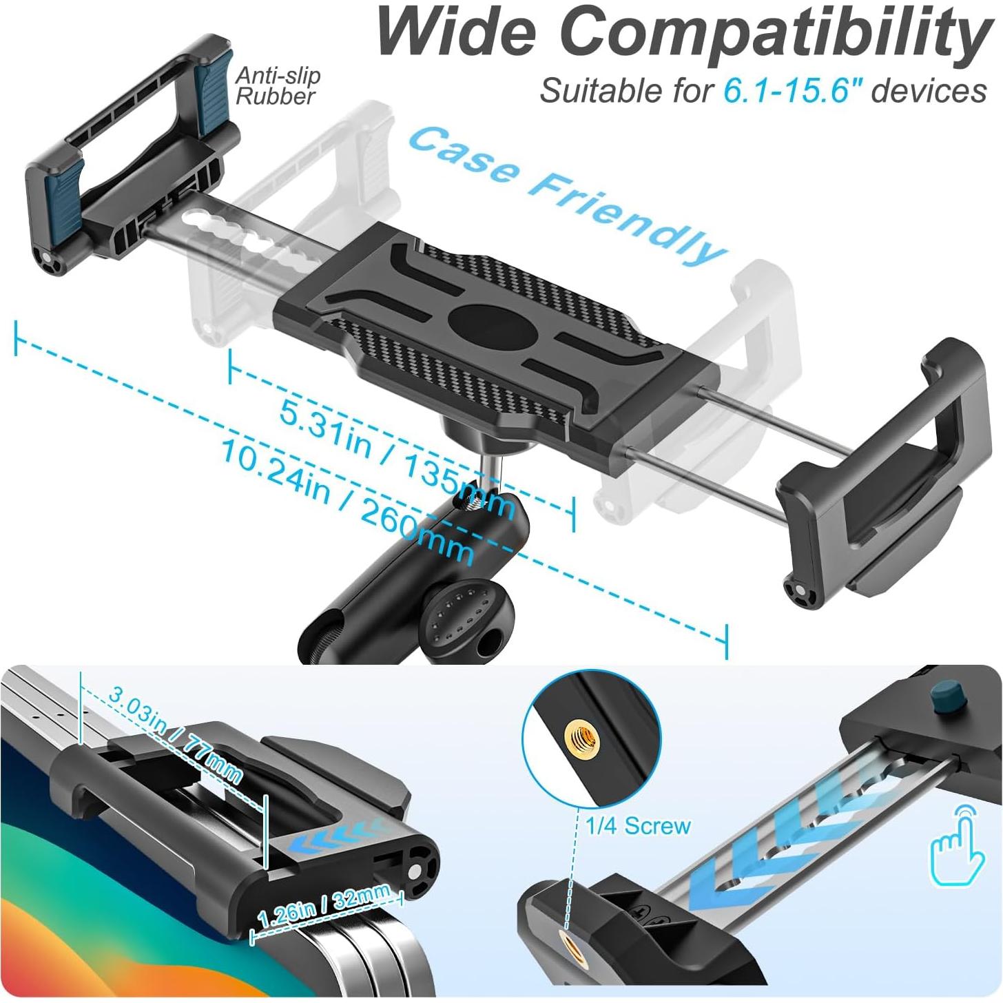Soporte para Tablet INSSKY Doble Cabezal Ajustable 360°