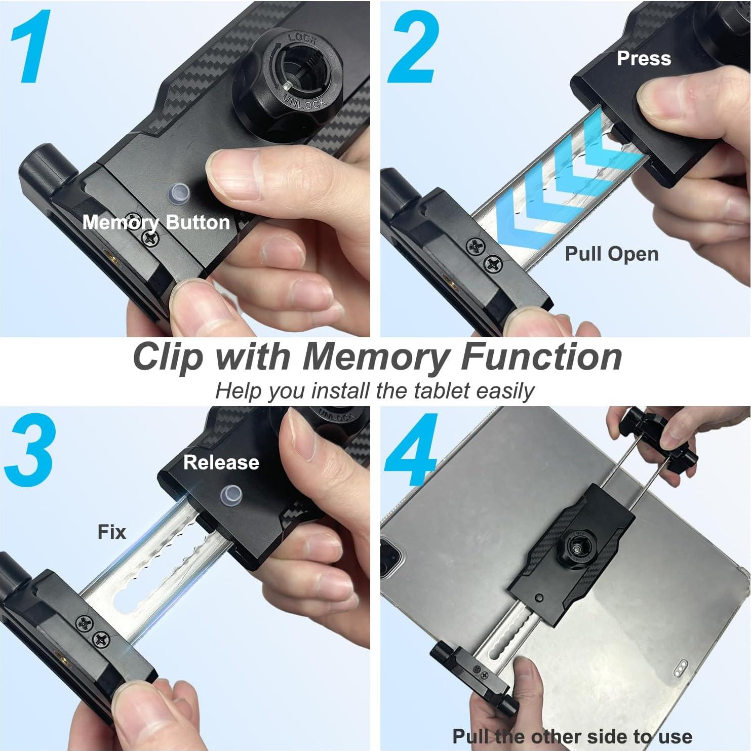 Soporte para Tablet INSSKY Doble Cabezal Ajustable 360°