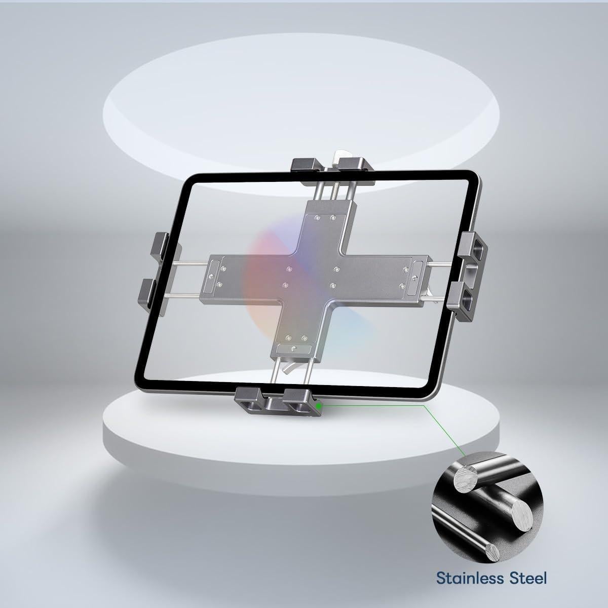 Soporte para Tableta FANAUE para Coche 360° Ajustable Plata