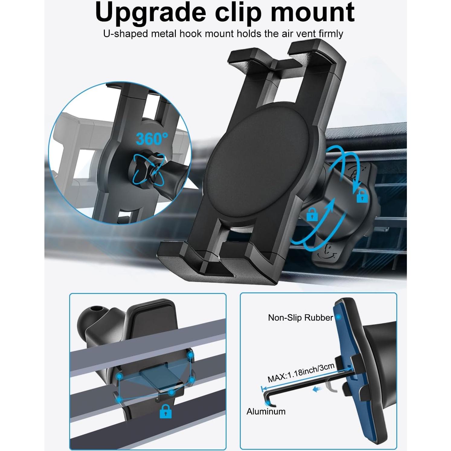 Soporte para Tablet en Coche Phichy 4.7-13" Ventosa Fuerte