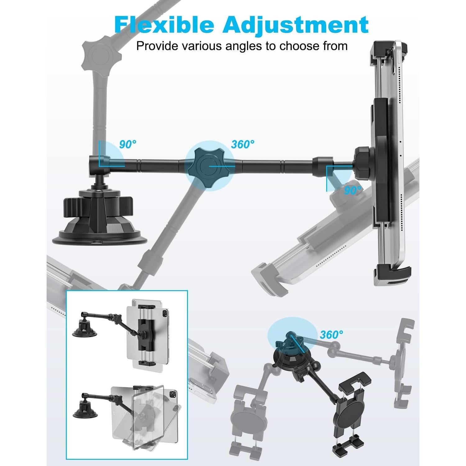 Soporte de Ventosa para Tabletas y Teléfonos Phichy 4.7-13"