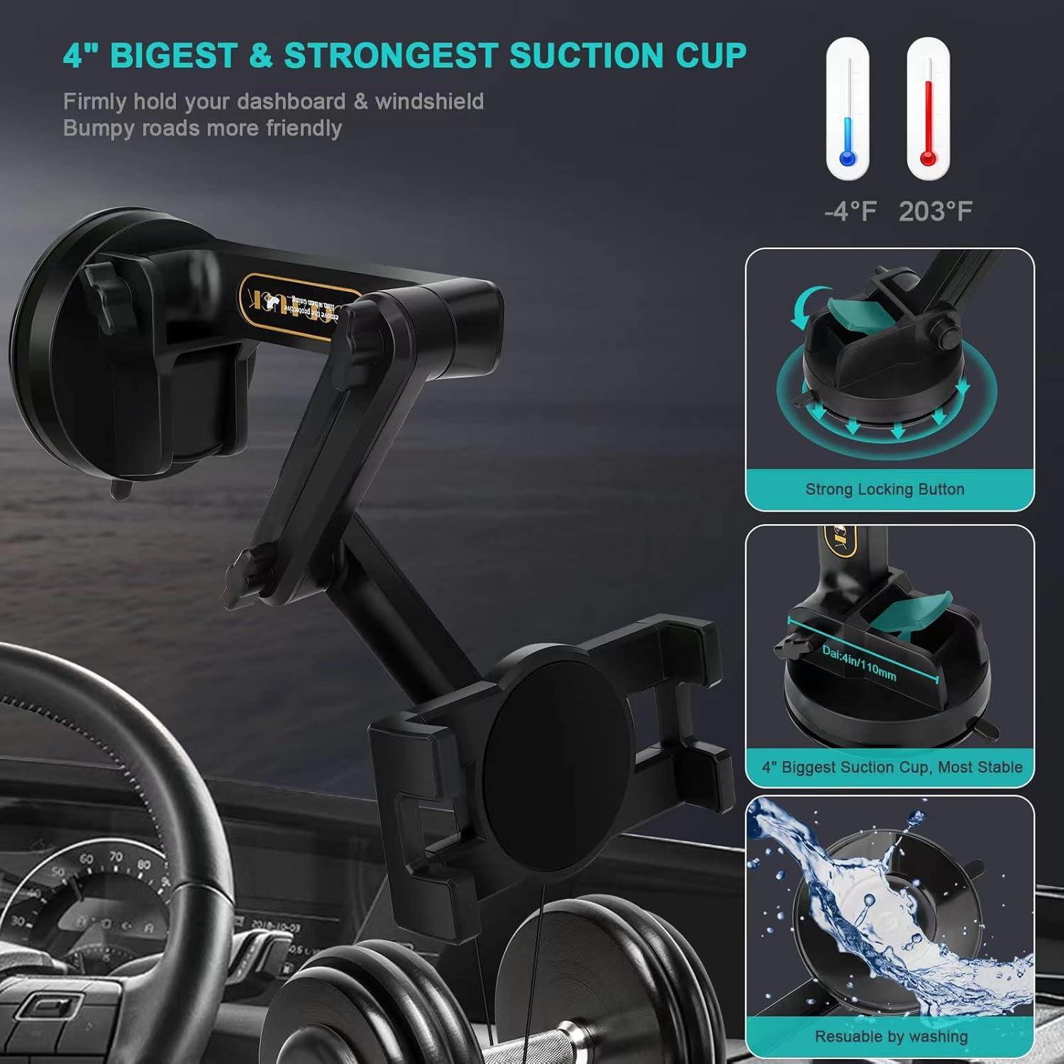 Soporte para Tableta iPad Pro 12.9" Porfortop, Ventosa 10 cm, Brazo 40 cm