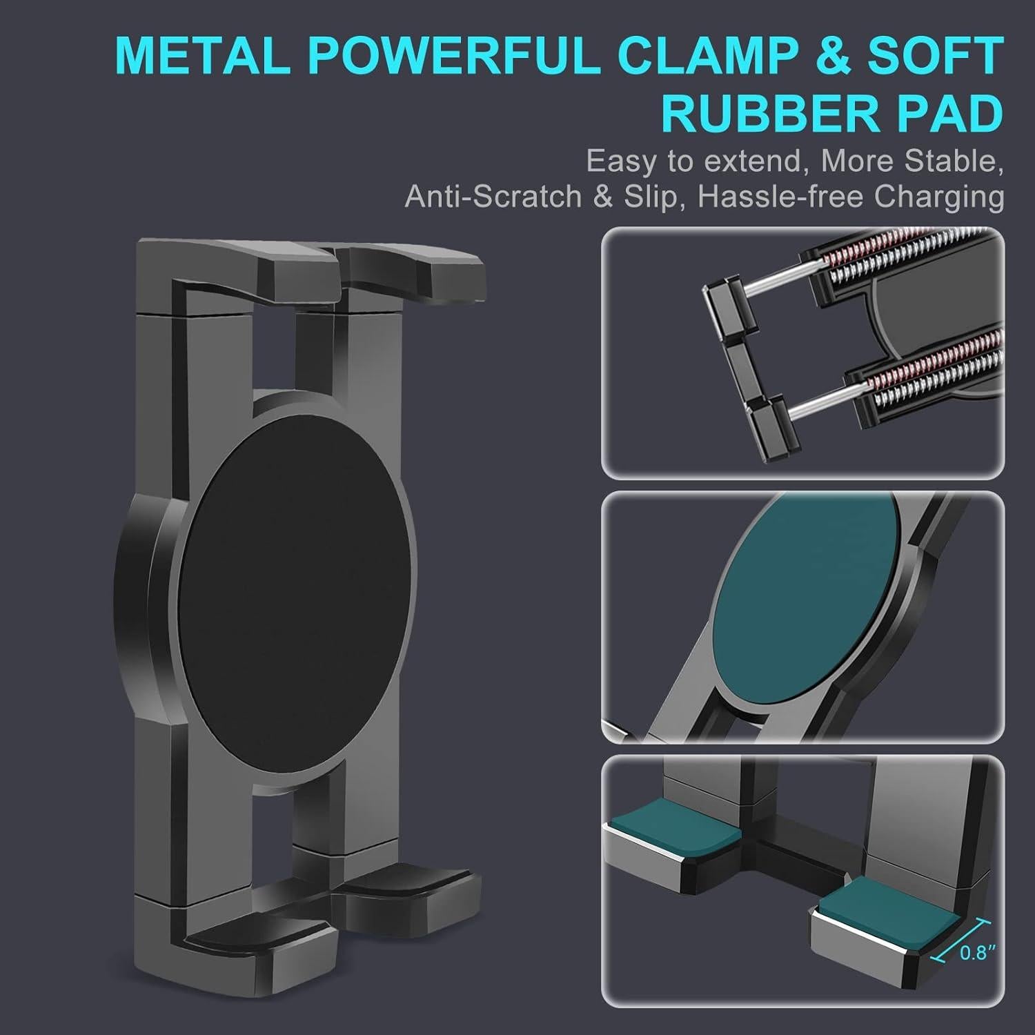 Soporte para Tableta iPad Pro 12.9" Porfortop, Ventosa 10 cm, Brazo 40 cm