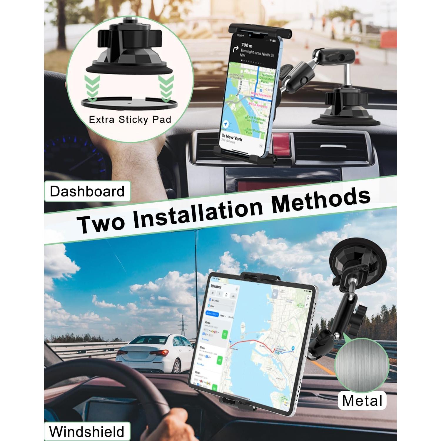 Soporte de Tablet para Coche FreeSave con Ventosa 360°