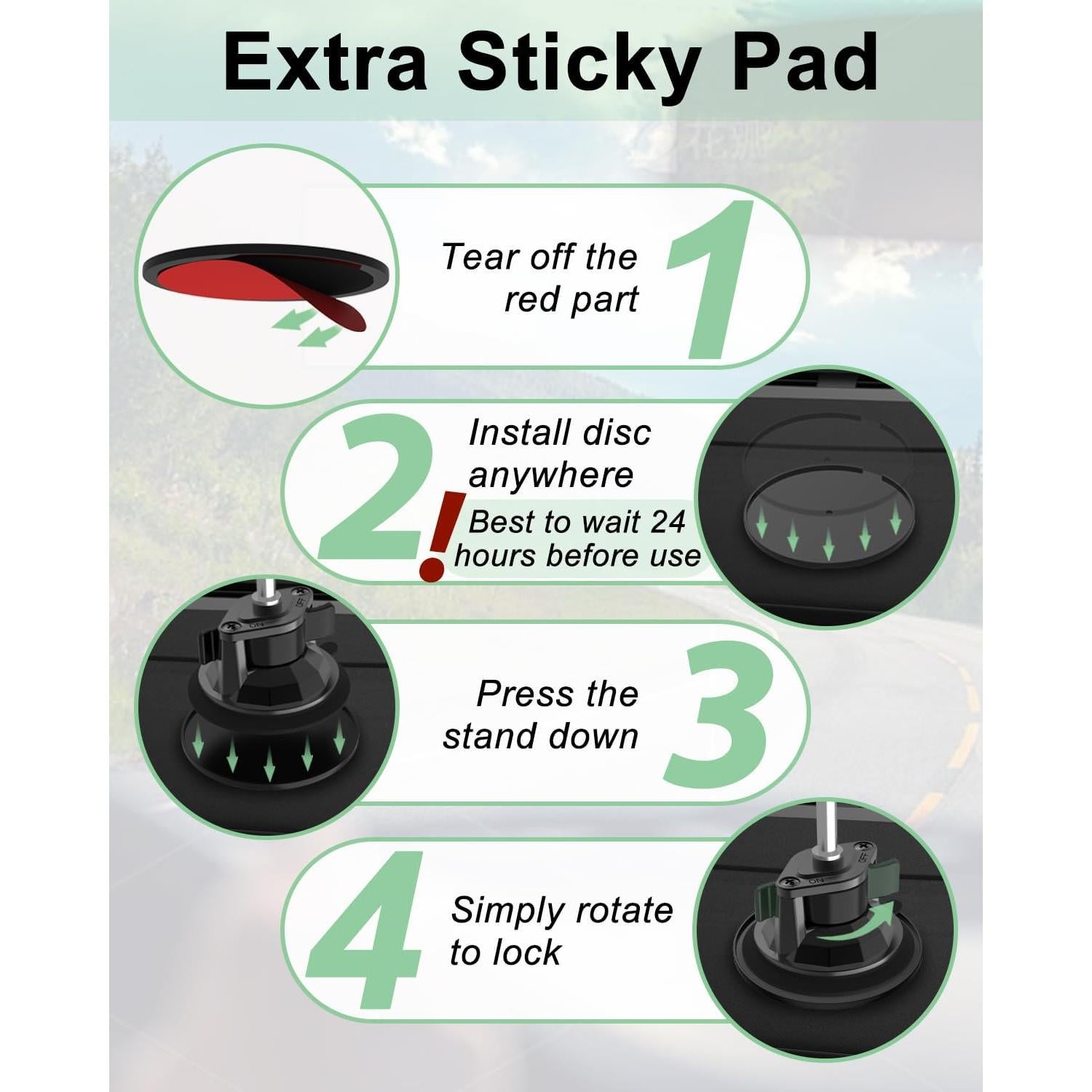 Soporte de Tablet para Coche FreeSave con Ventosa 360°