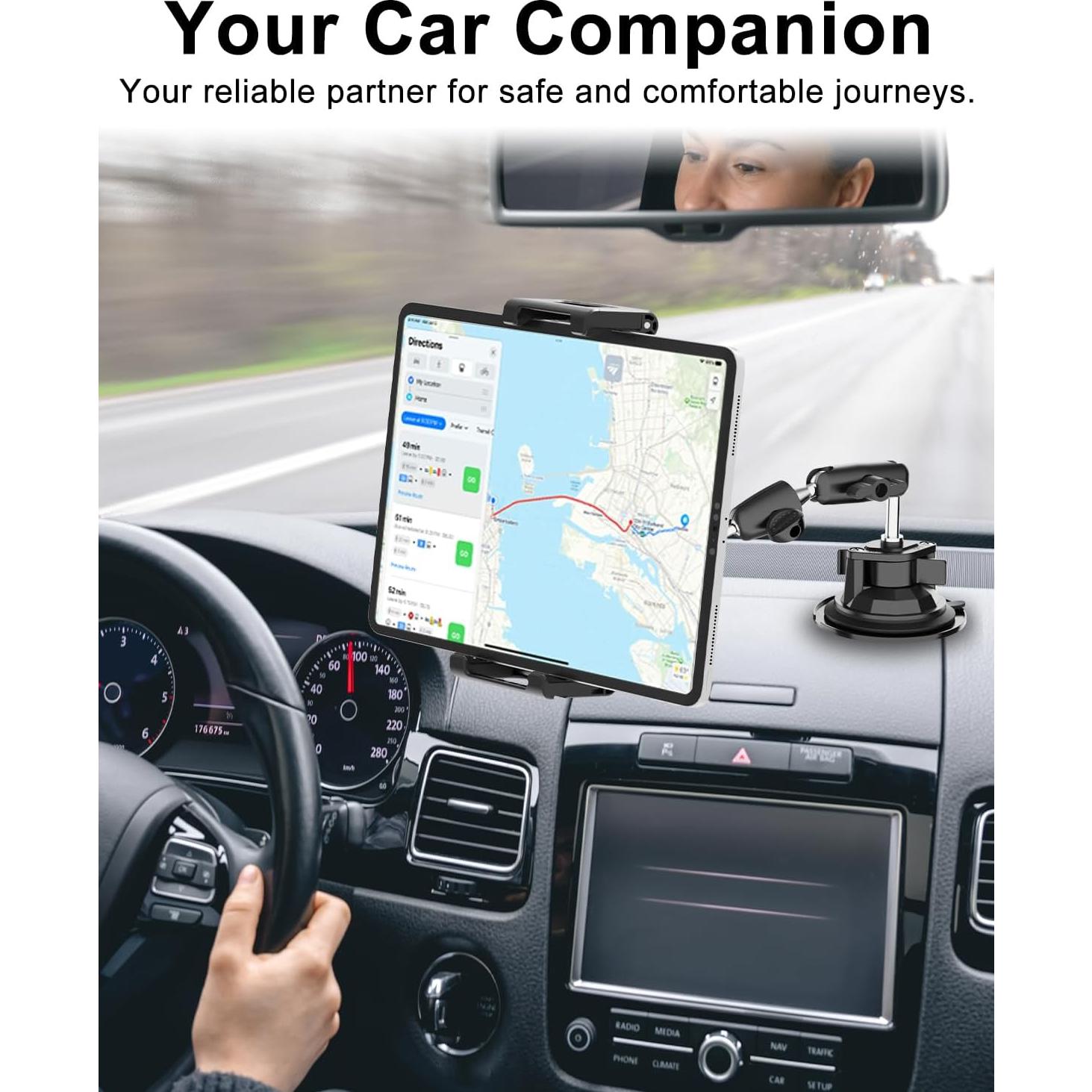 Soporte de Tablet para Coche FreeSave con Ventosa 360°