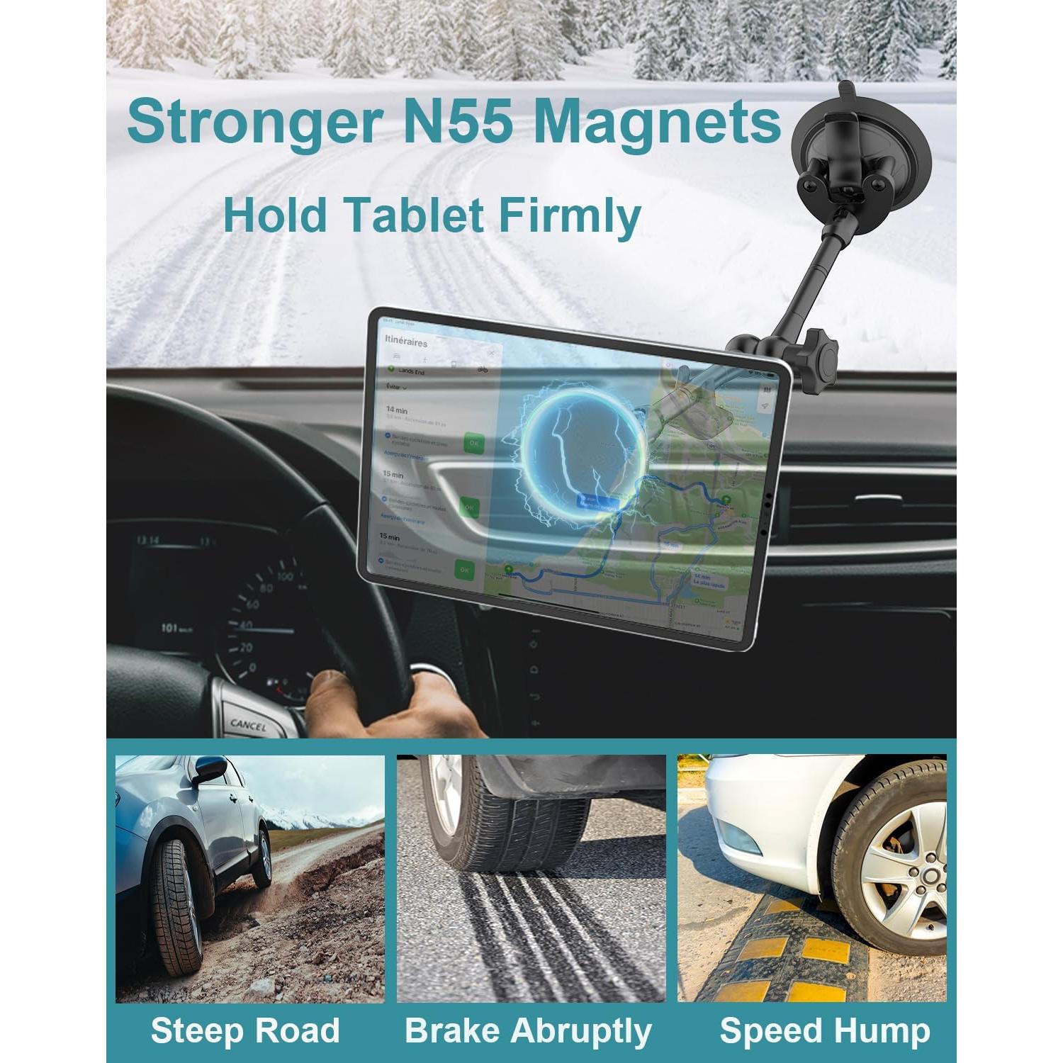 Soporte Magnético para Tableta de Coche NATDETC 4-11" Ajustable