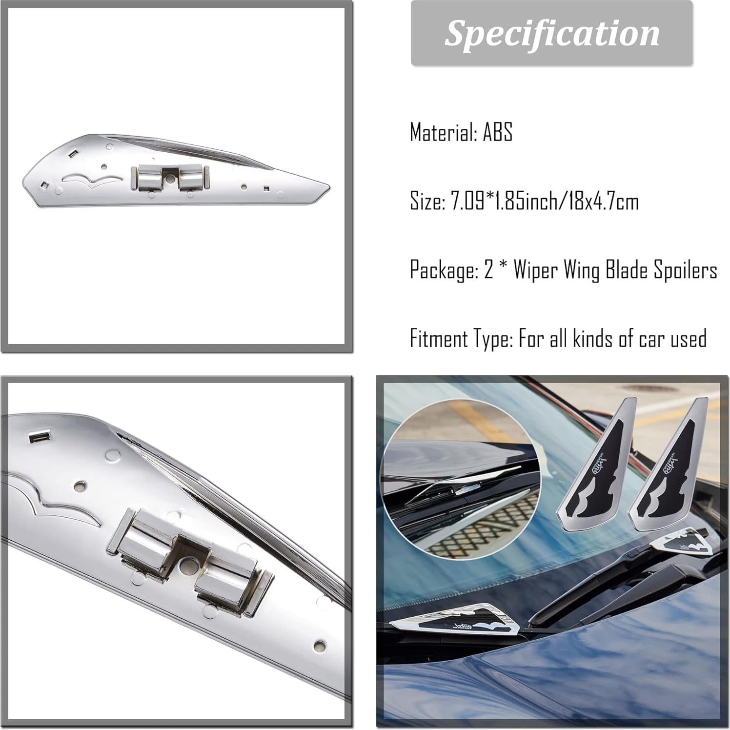 Alerones de Limpiaparabrisas AuMoHall para Coche - Negro