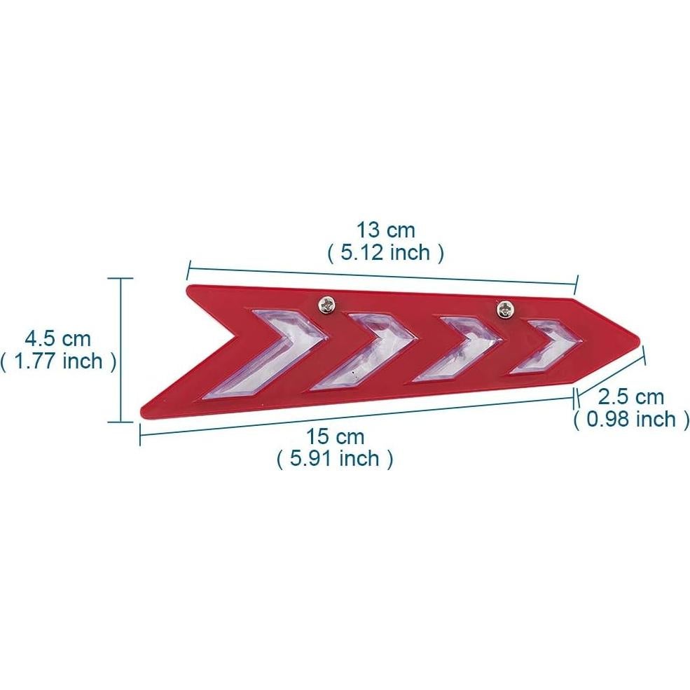 Soporte de Limpiaparabrisas Alerón ATMOMO Rojo 2 Pcs 17.5x4.5cm