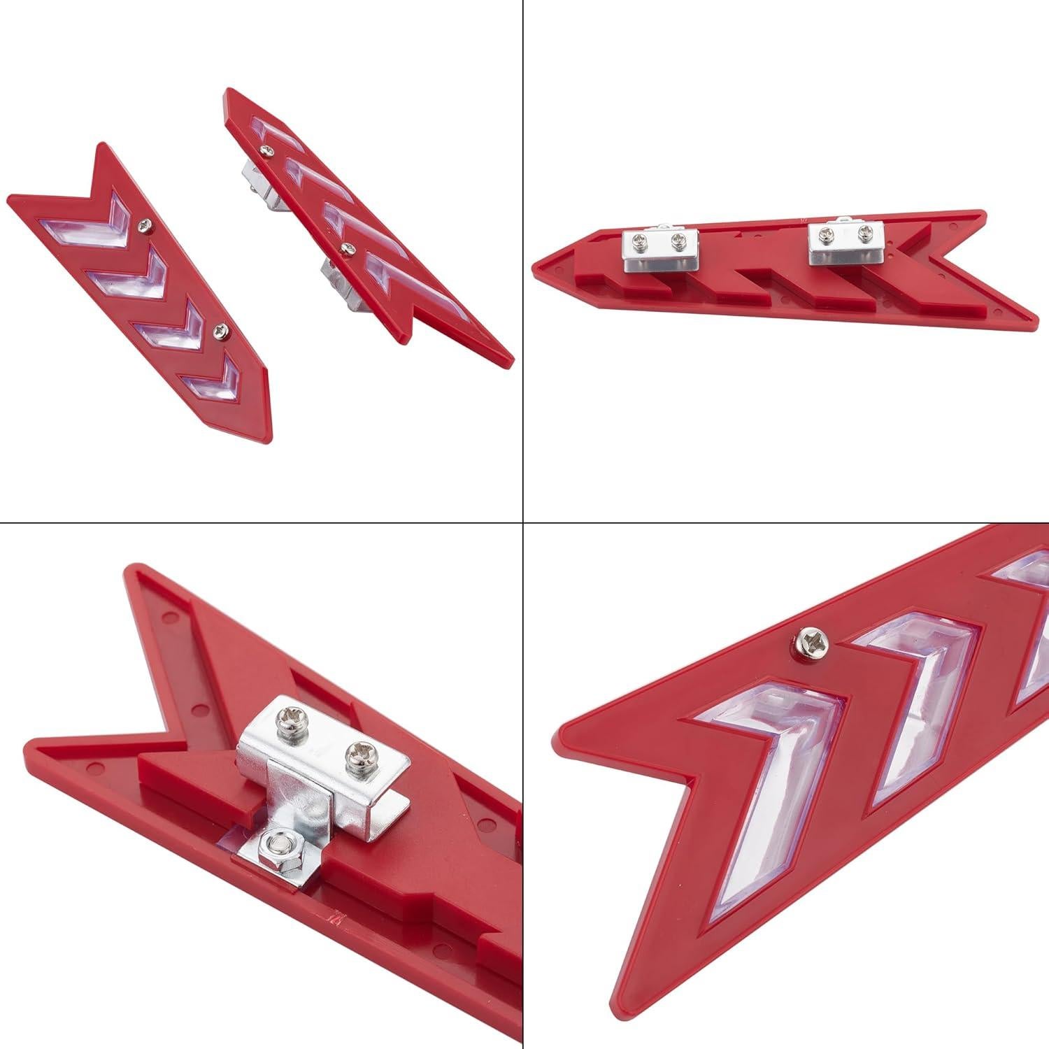 Soporte de Limpiaparabrisas Alerón ATMOMO Rojo 2 Pcs 17.5x4.5cm