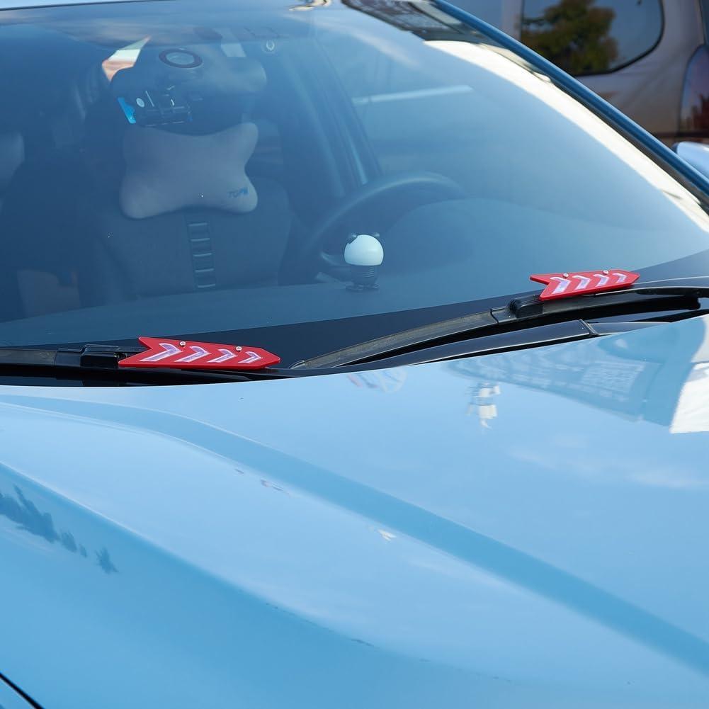 Soporte de Limpiaparabrisas Alerón ATMOMO Rojo 2 Pcs 17.5x4.5cm