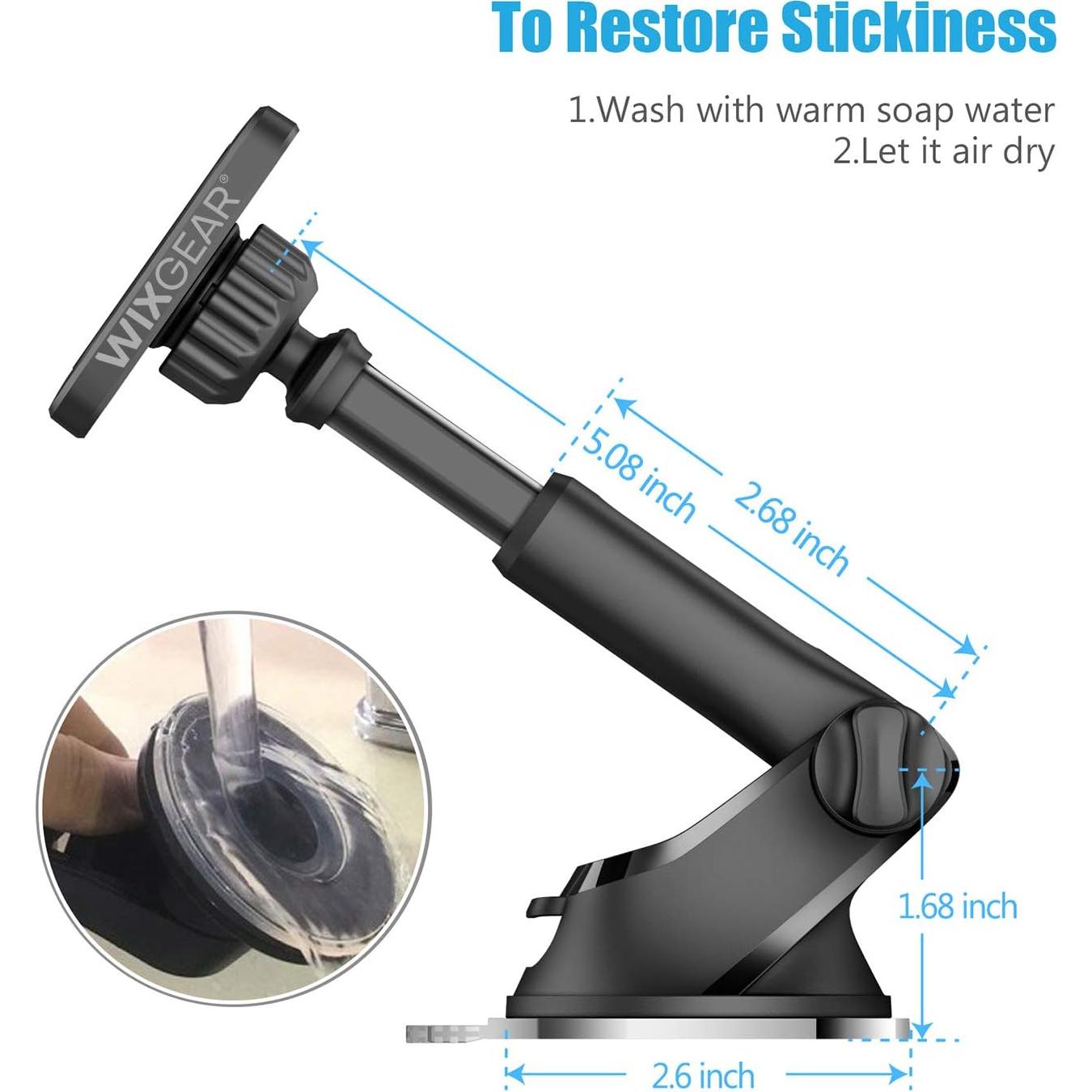 Soporte Magnético para Teléfono de Auto WixGear - Brazo Telescópico