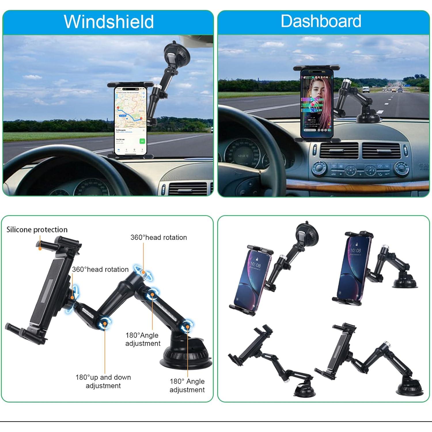 Soporte para Teléfono de Coche KELOFAM 5 en 1 Ajustable