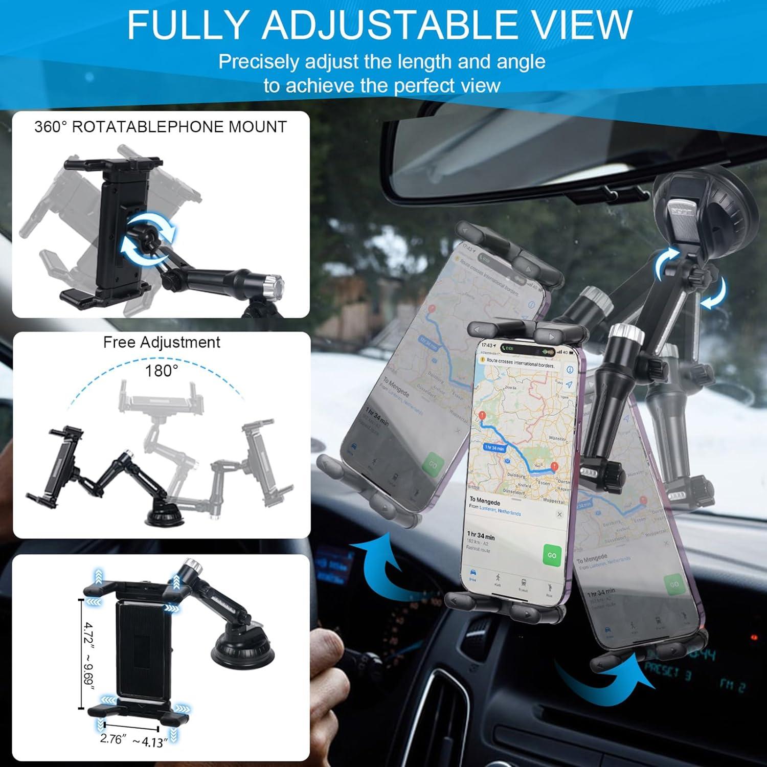 Soporte para Teléfono de Coche KELOFAM 5 en 1 Ajustable