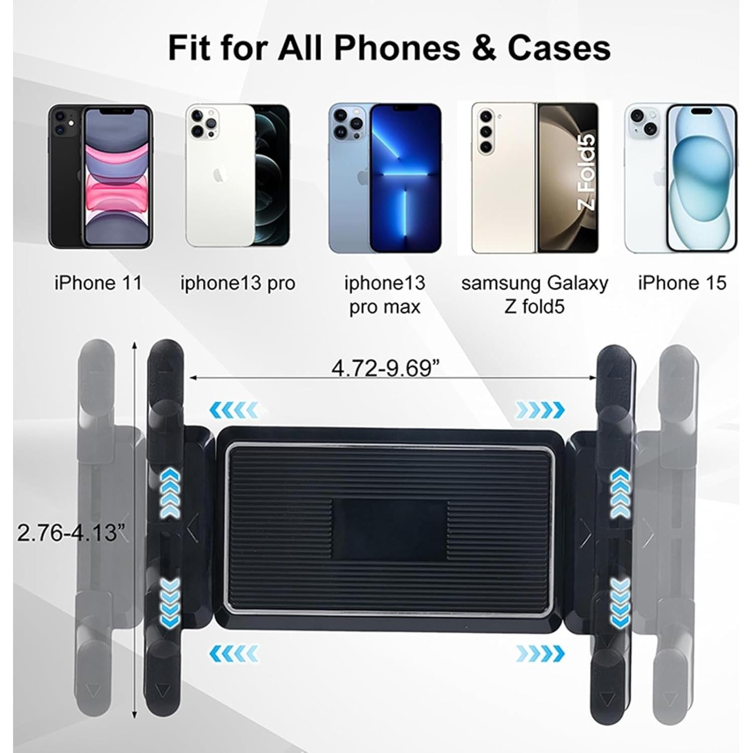 Soporte para Teléfono de Coche KELOFAM 5 en 1 Ajustable