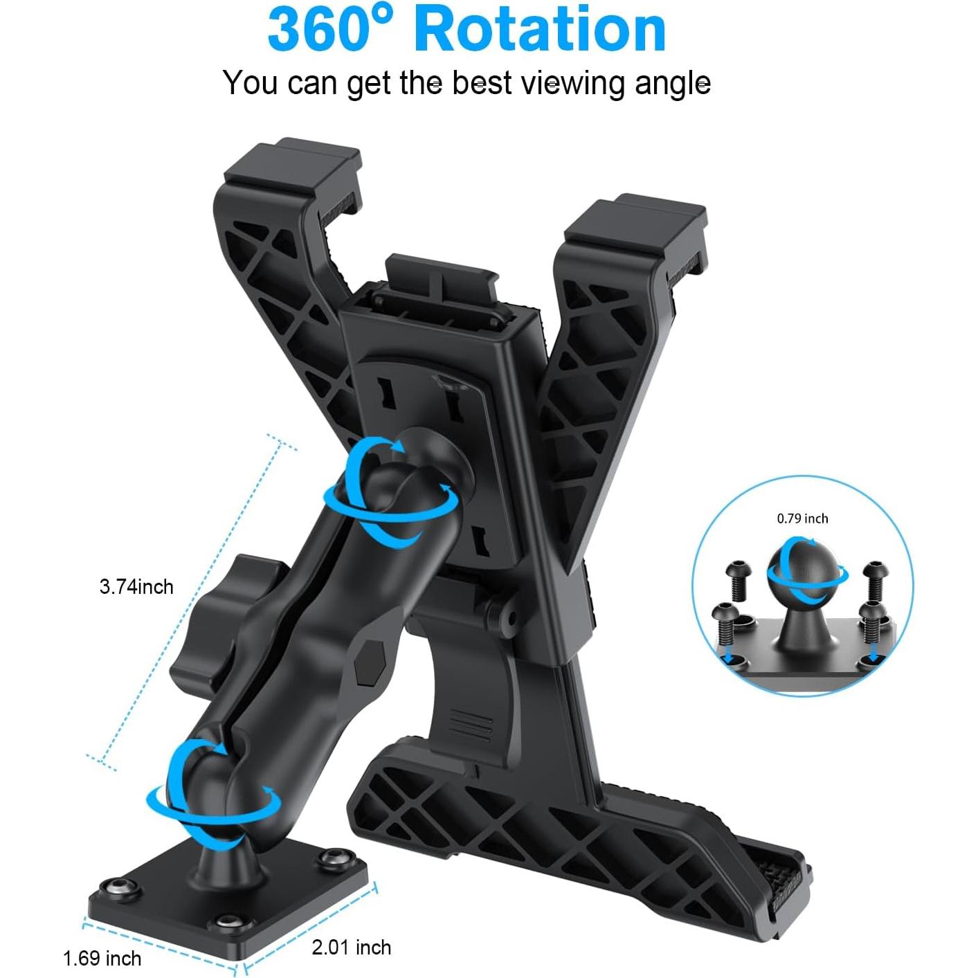 Soporte para Tableta PLDHPRO JP01-P1 para Vehículo 360°