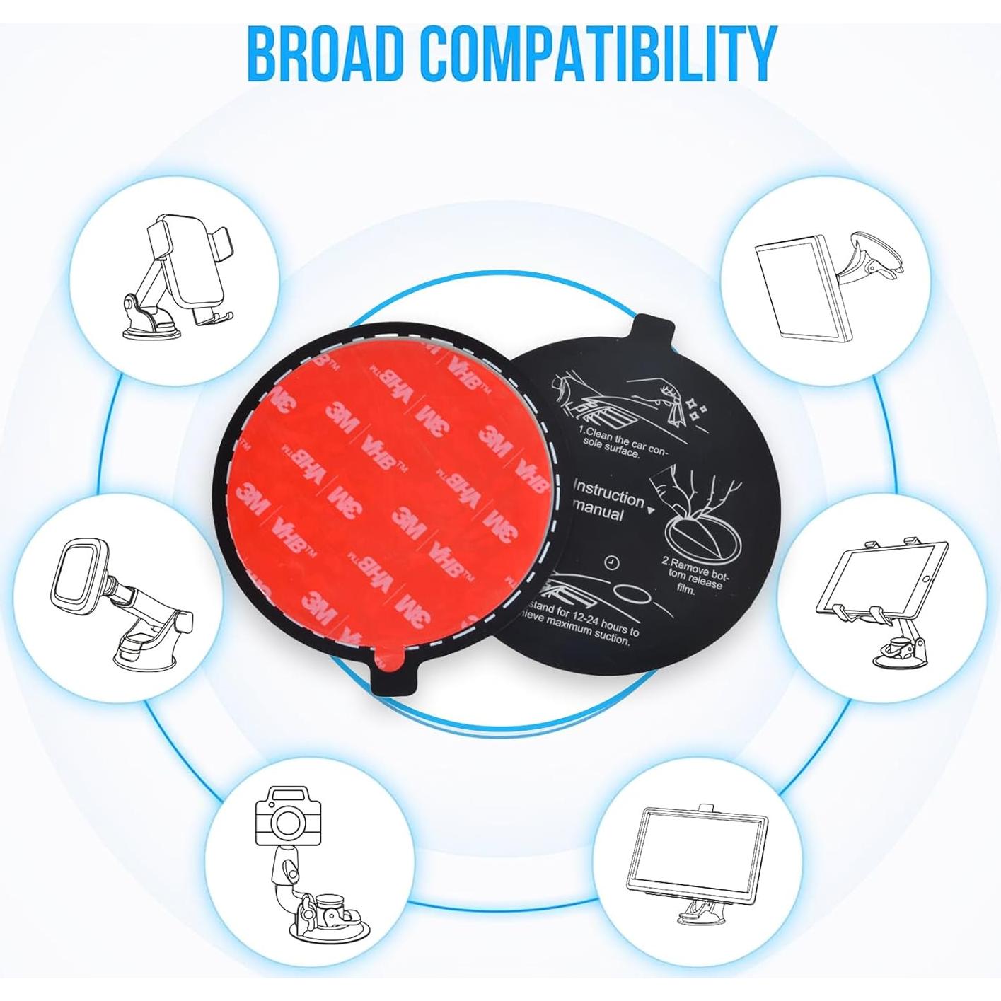 Disco de Montaje con Ventosa UAYESOK 78mm para Soporte de Teléfono