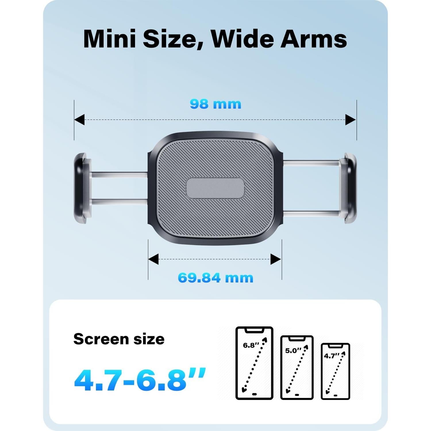Soporte para teléfono de coche OQTIQ con ventosa - Brazo flexible 10.2 cm