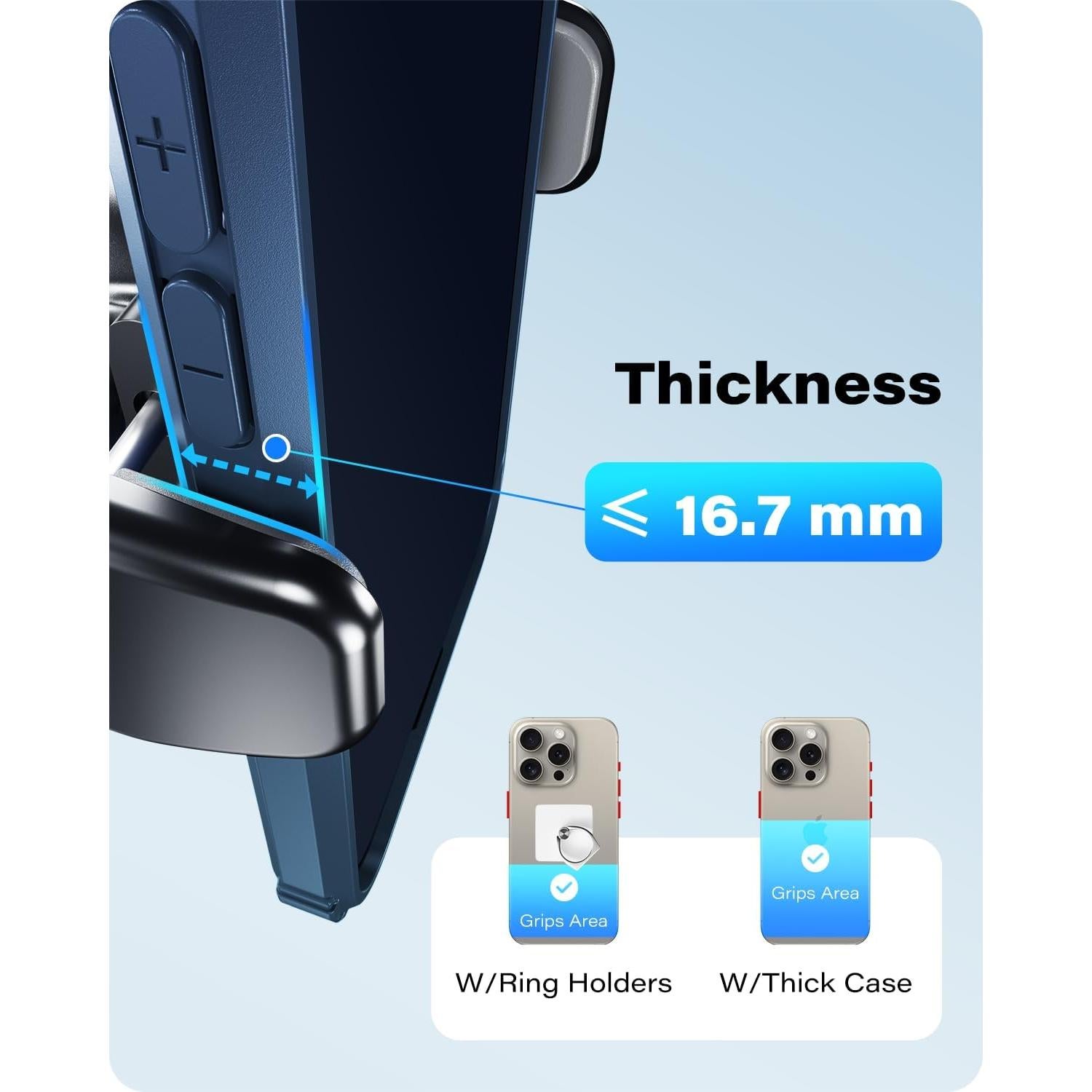 Soporte para teléfono de coche OQTIQ con ventosa - Brazo flexible 10.2 cm