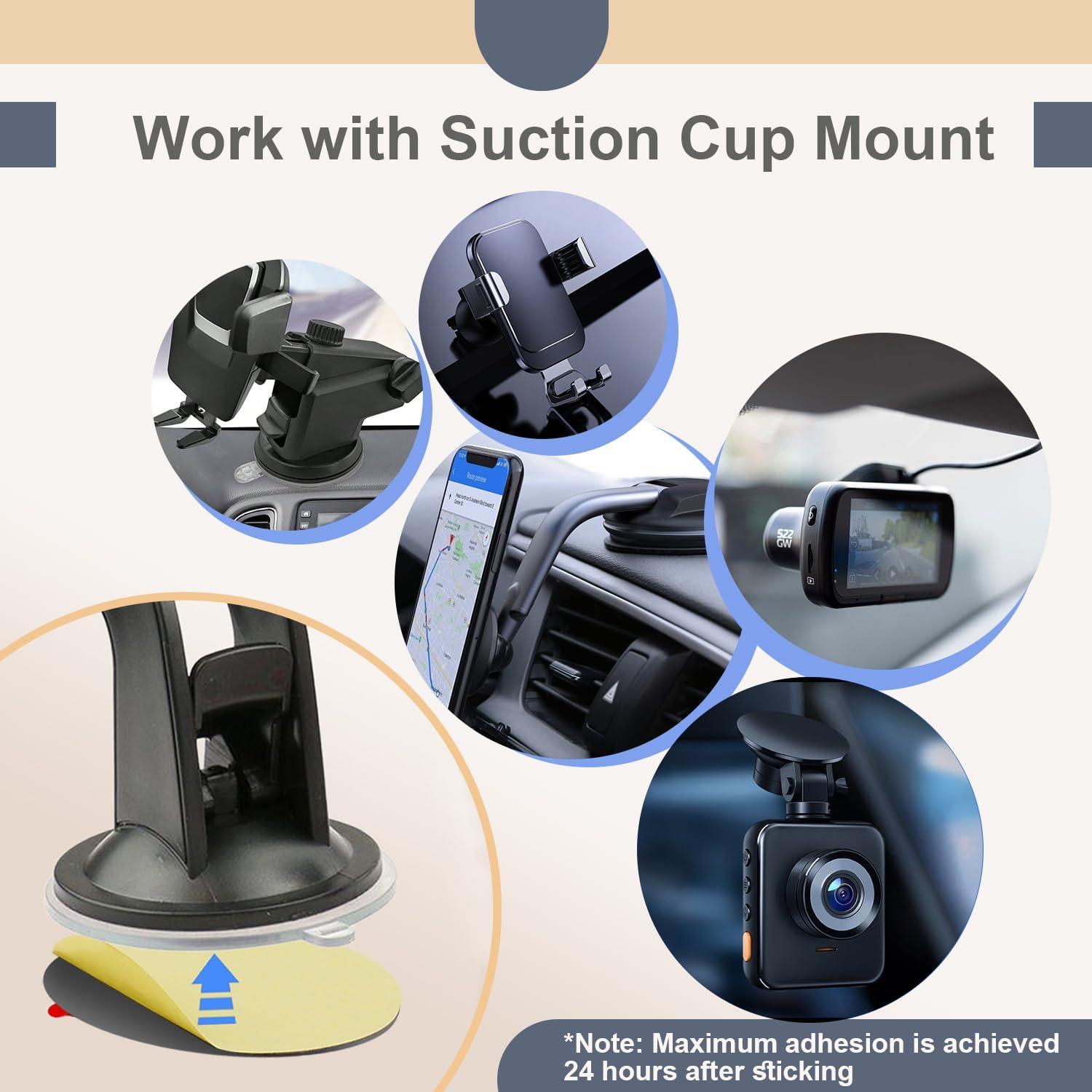 5 Almohadillas Adhesivas Doble Cara 70mm Promkig para Ventosa