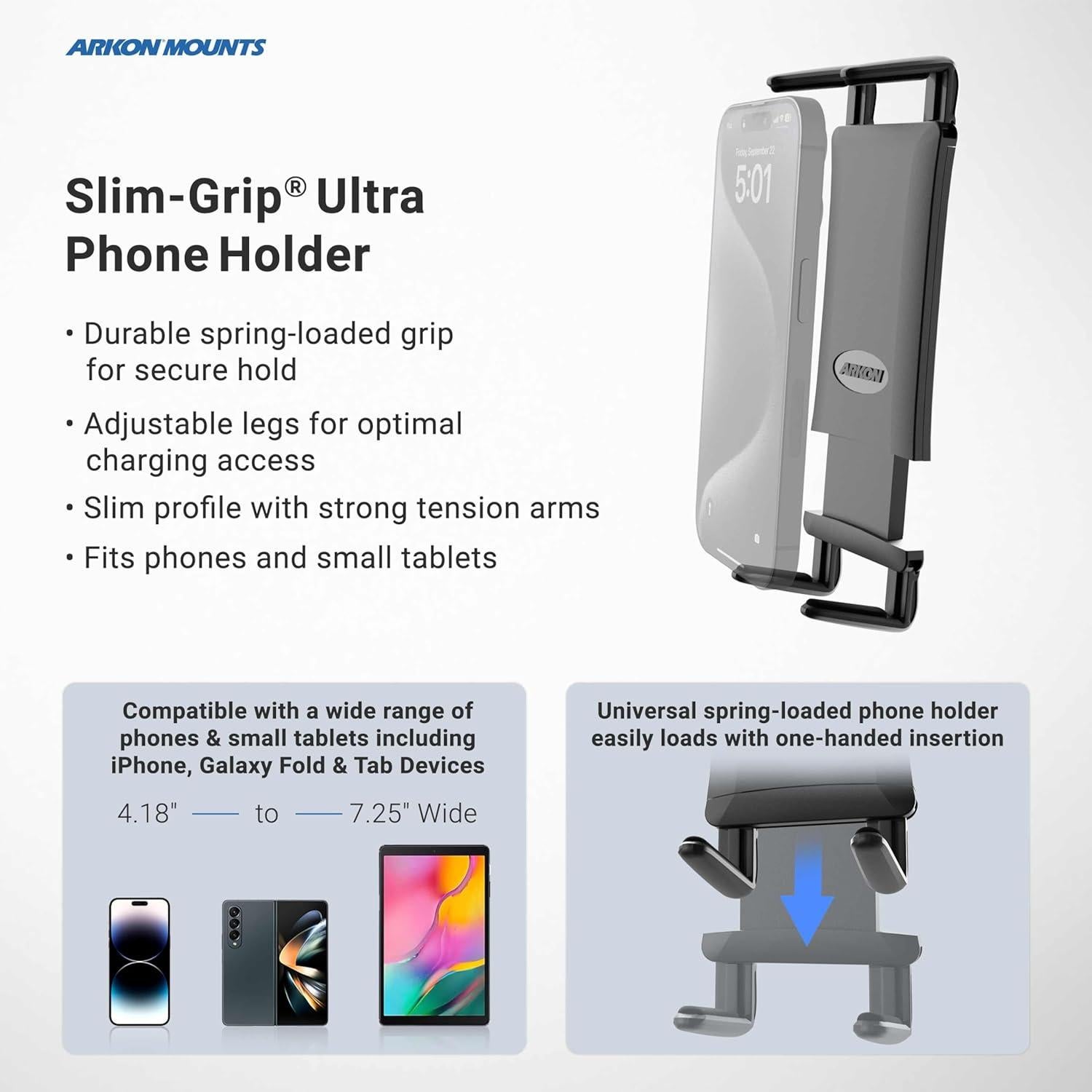 Soporte para Teléfono ARKON Slim-Grip Ultra SM060-2 Ajustable
