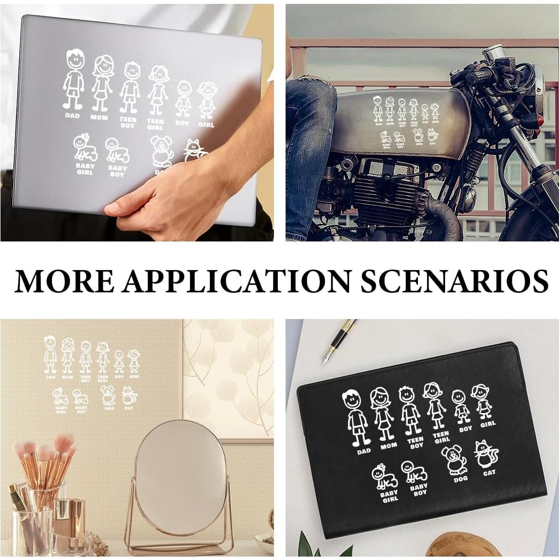 Calcomanías de Auto Familiar SHMZK 25x20cm Impermeable