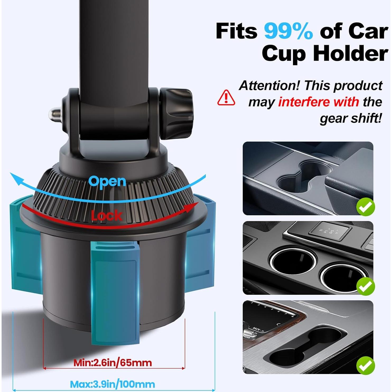 Soporte para Tablet en Portavasos OHLPRO, Ajustable 5-13"