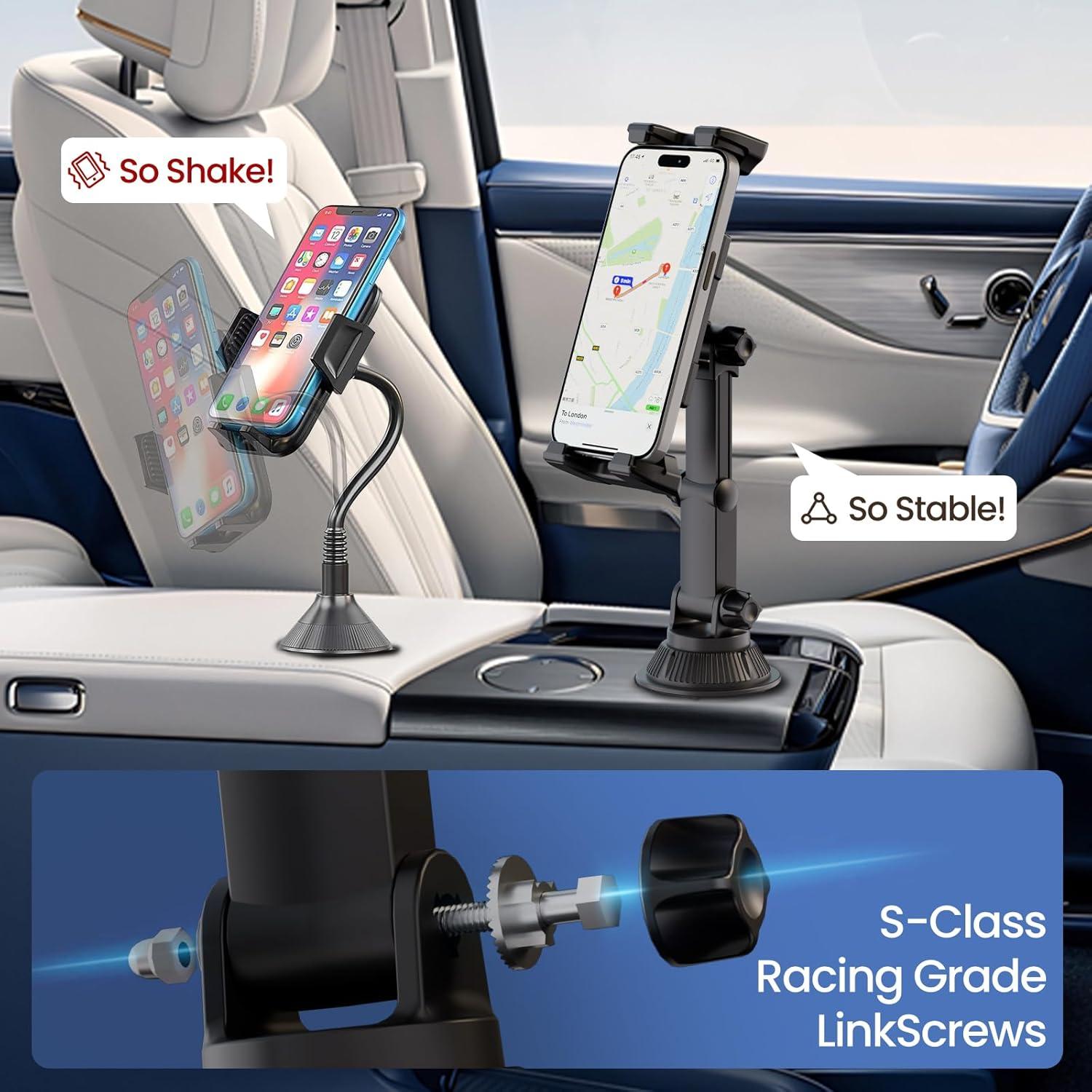 Soporte para Tablet en Portavasos OHLPRO, Ajustable 5-13"