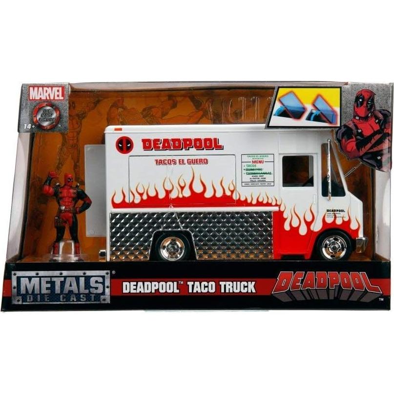 Camión de Tacos Deadpool Jada Toys 1:24 con Figura 6,99 cm