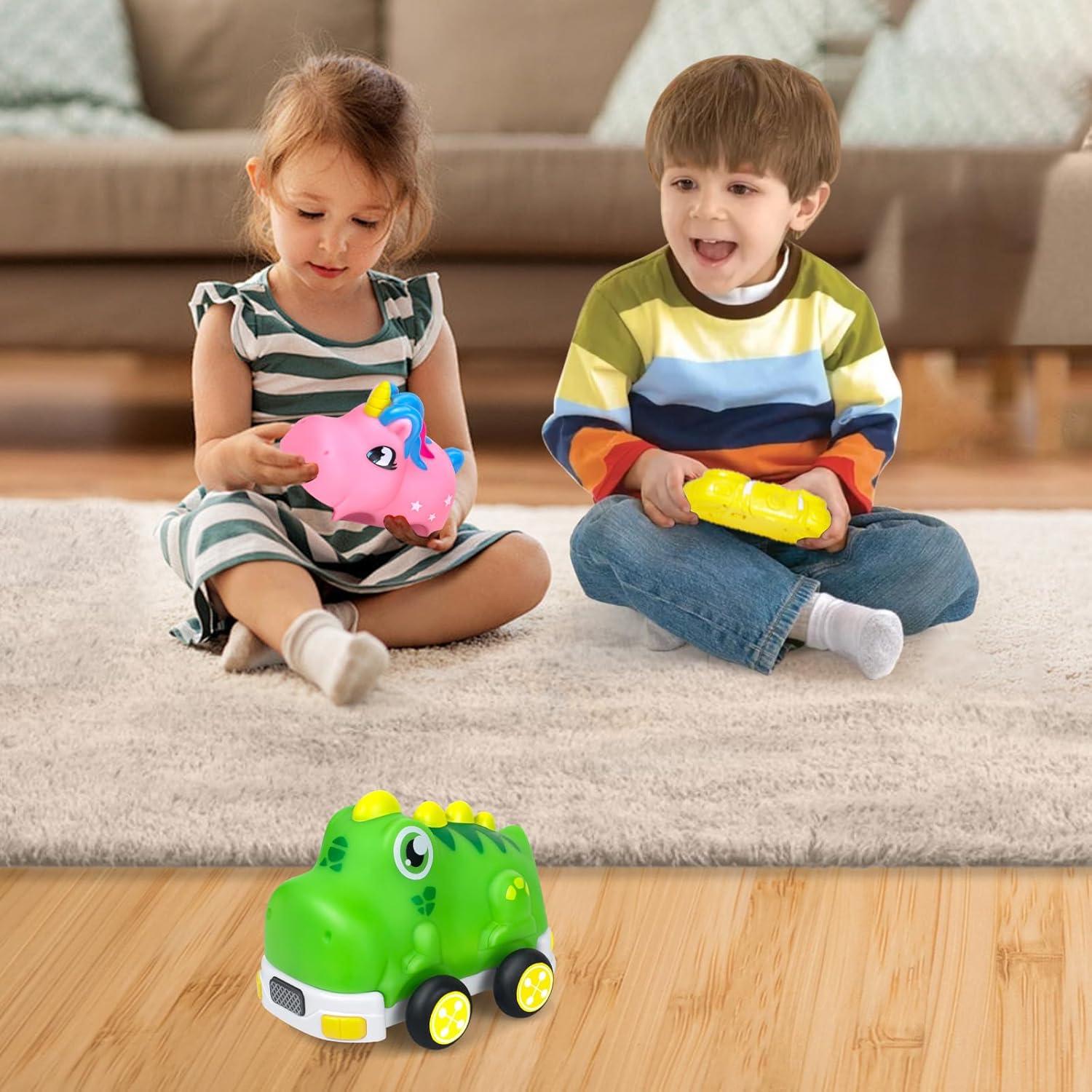 Coche RC Unicornio y Dinosaurio Hymaz con Luces LED