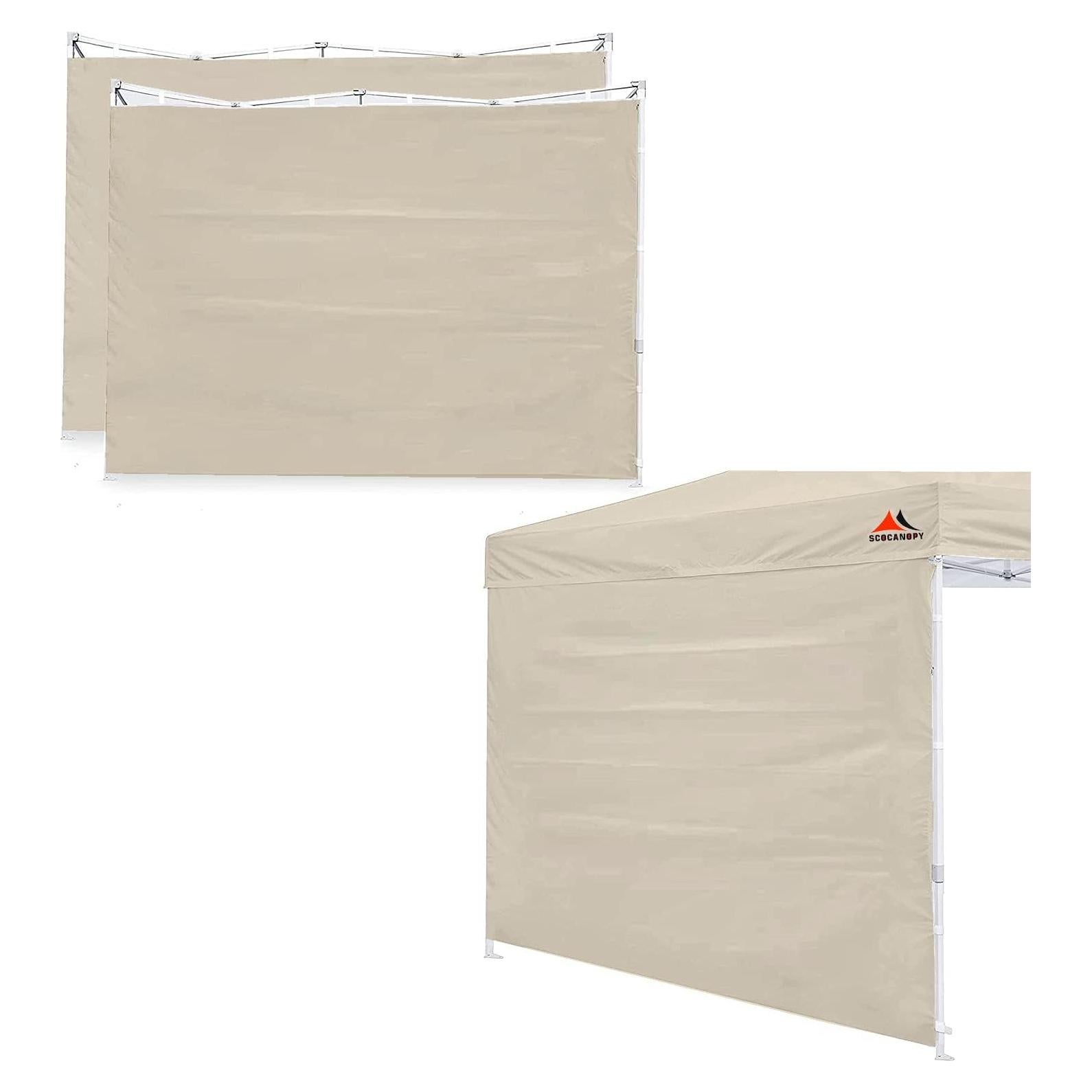 Pared Lateral Beige SCOCANOPY para Carpa Plegable 2.44x2.44m - 3 Paneles