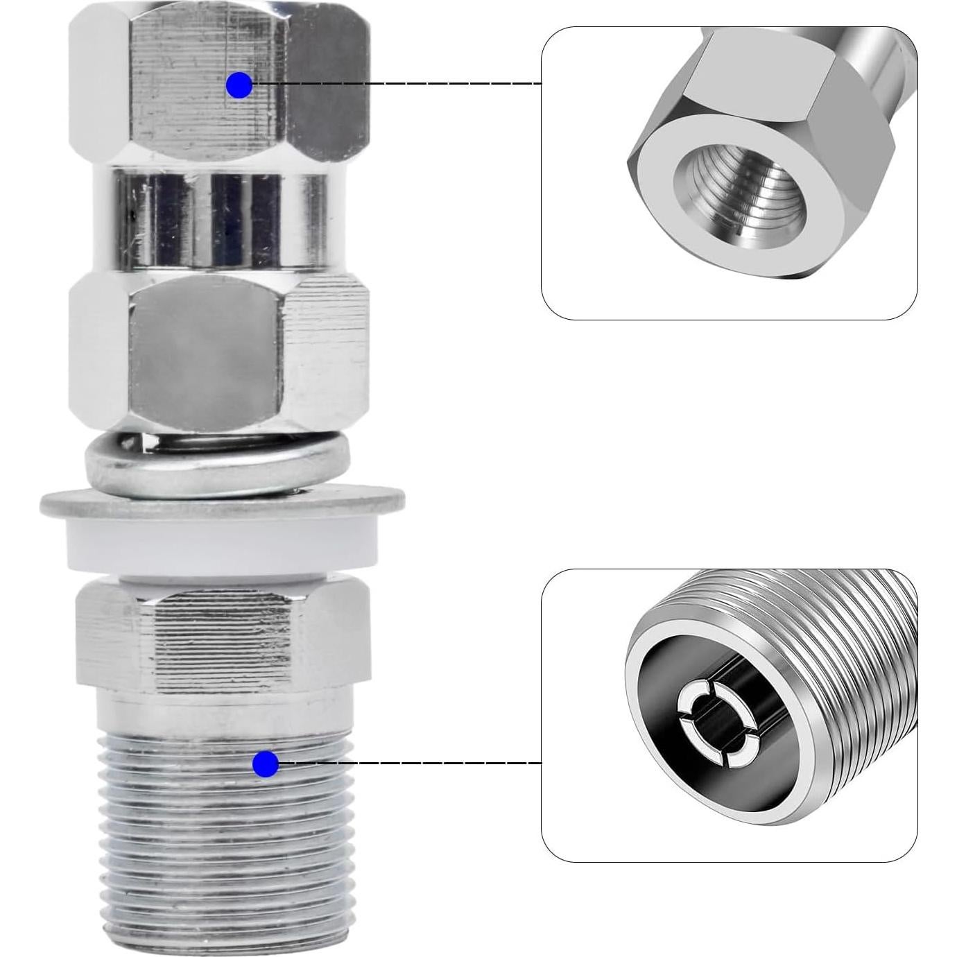 Adaptador de Antena SO239 a 3/8 x 24 HYSHIKRA - 80g