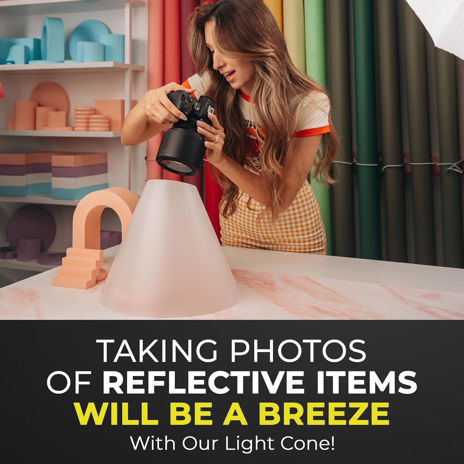 Cono de Luz Difusor V-Flat World - Kit 3 Piezas para Fotografía