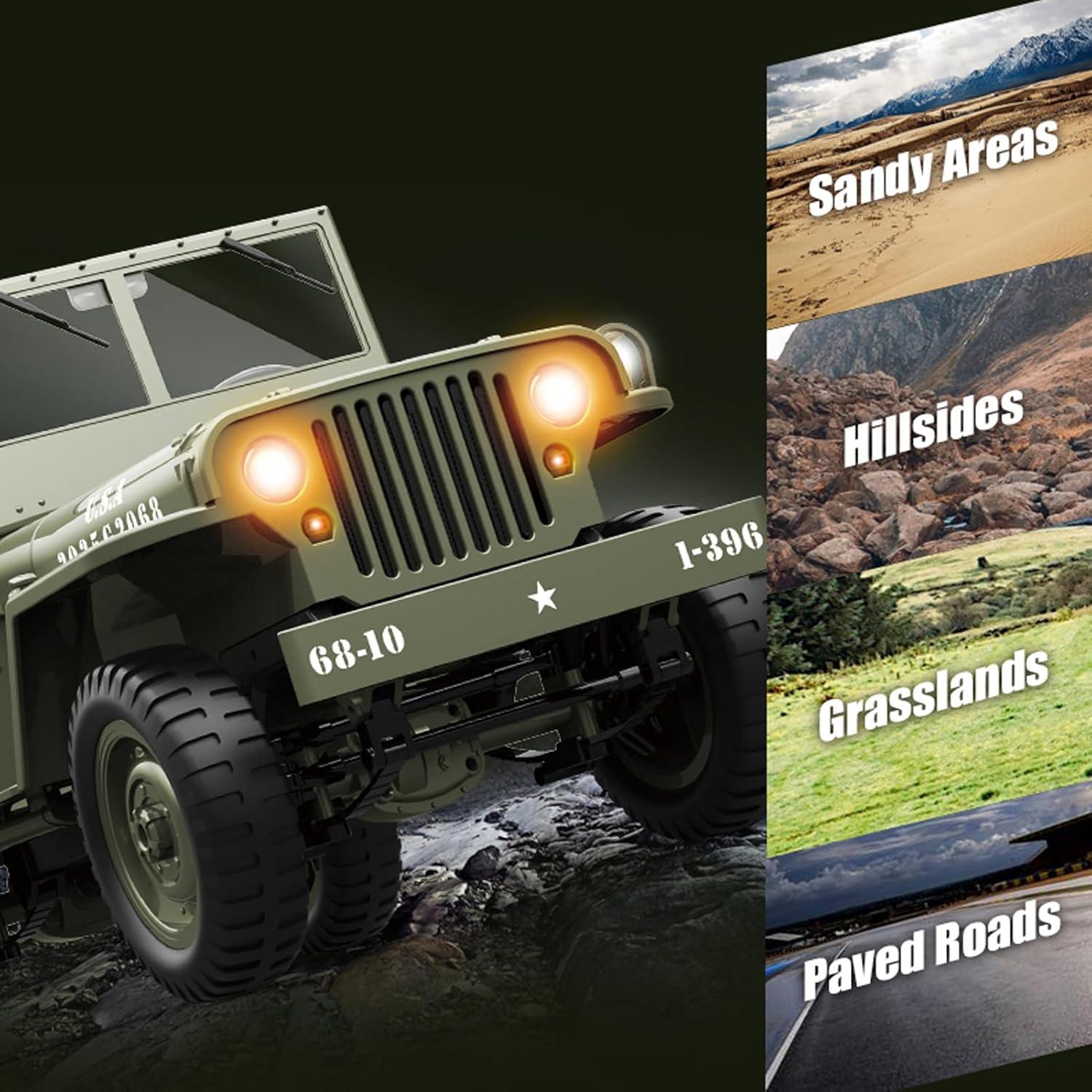 Coche RC Militar Dodoore D888 1:10 Todo Terreno 4WD