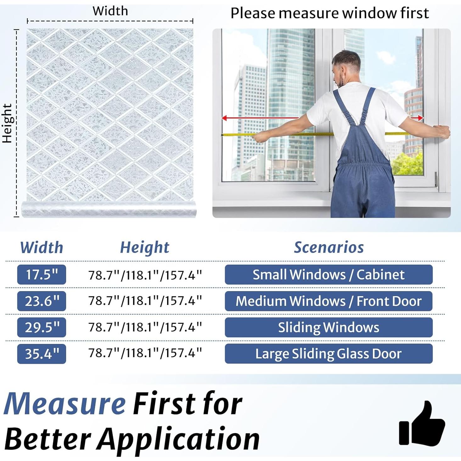 Película de Privacidad para Ventanas rabbitgoo 30x200 cm