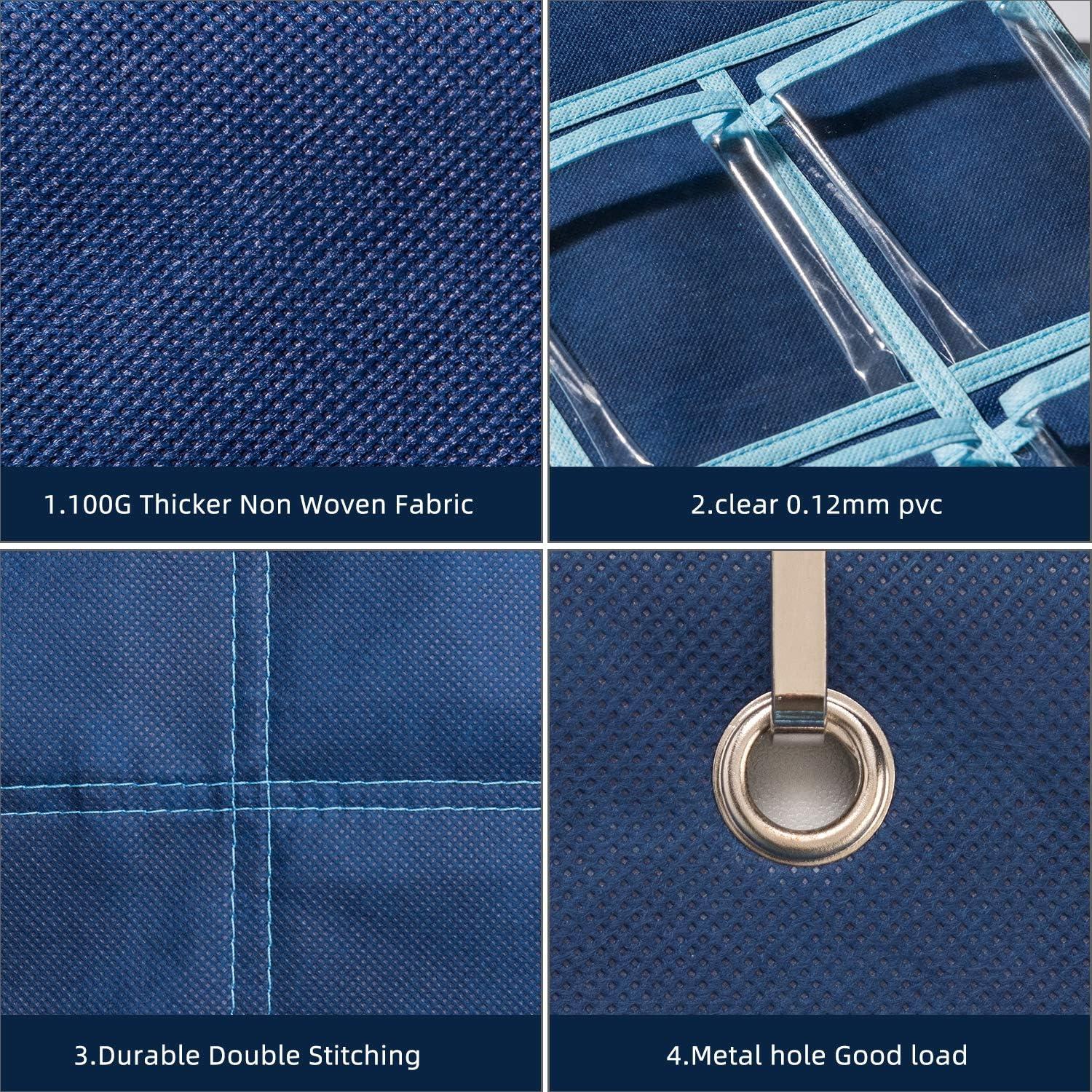 Organizador de Bolsillos SAVERHO 36 Bolsillos Transparentes Azul