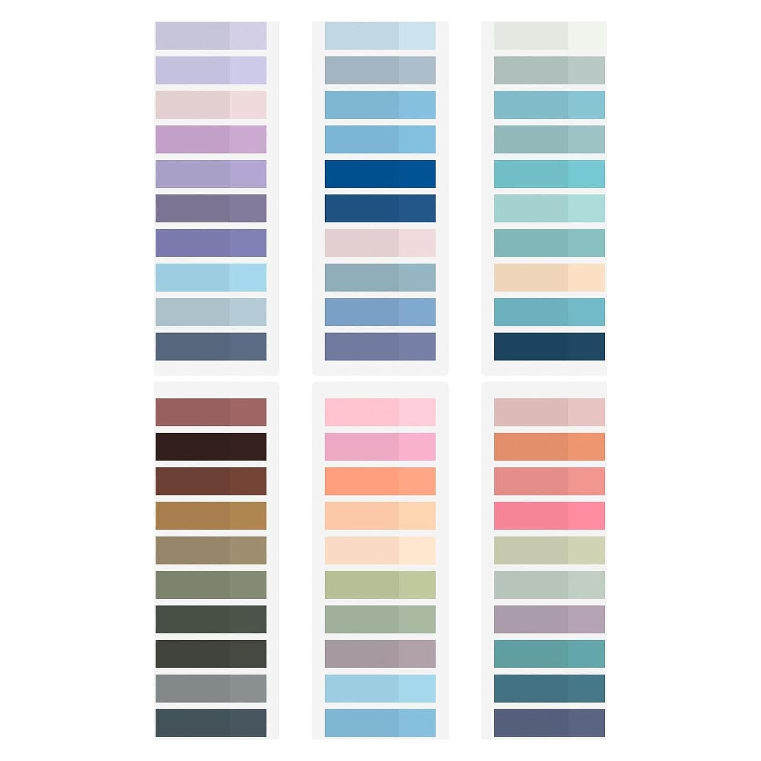 Pestañas Adhesivas ZTML MS 1200 Piezas Morandi Reposicionables