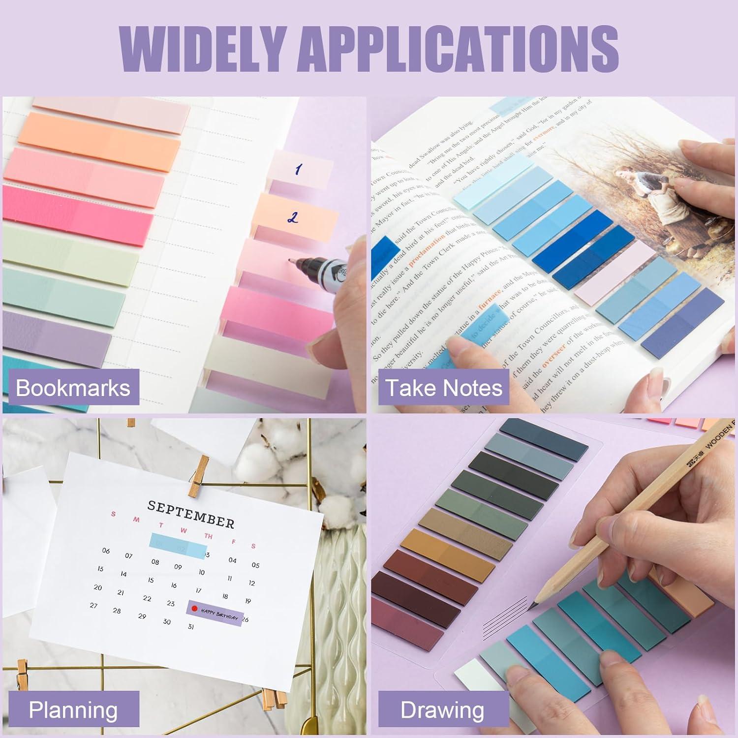 Pestañas Adhesivas ZTML MS 1200 Piezas Morandi Reposicionables