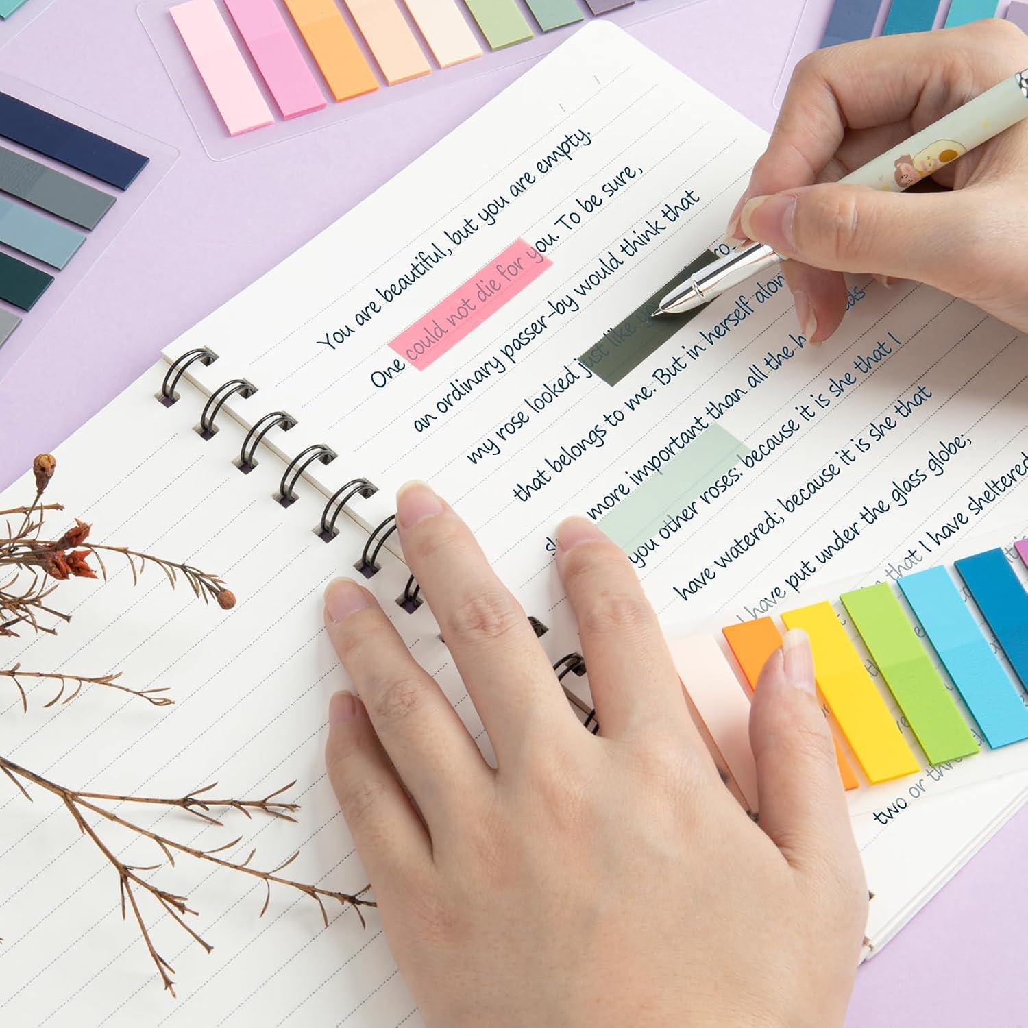 Pestañas Adhesivas ZTML MS 1200 Piezas Morandi Reposicionables