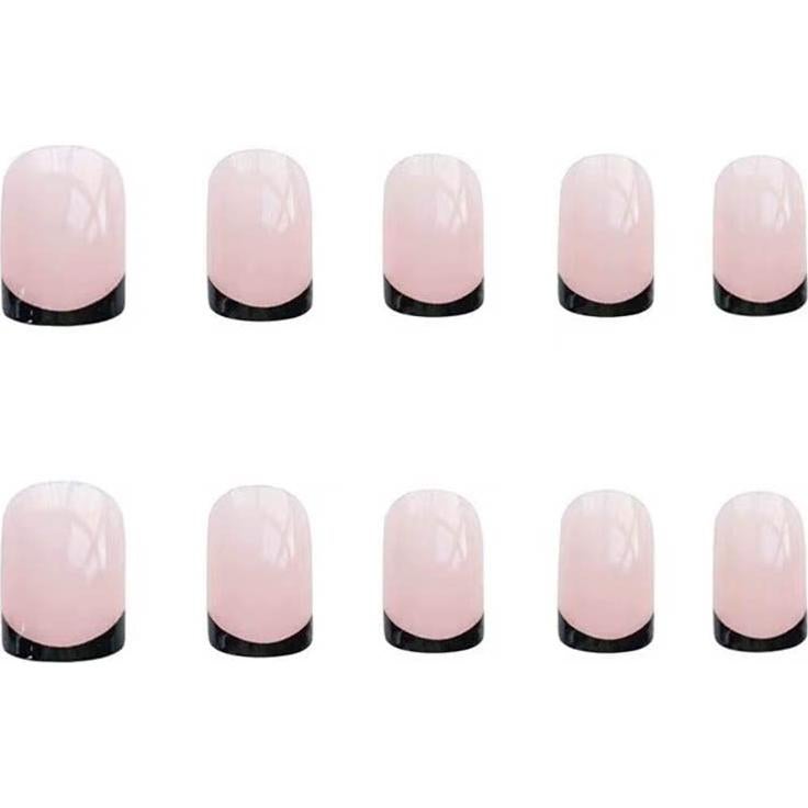 Uñas Falsas Francesas Cortas Nude Foccna - 36 Piezas