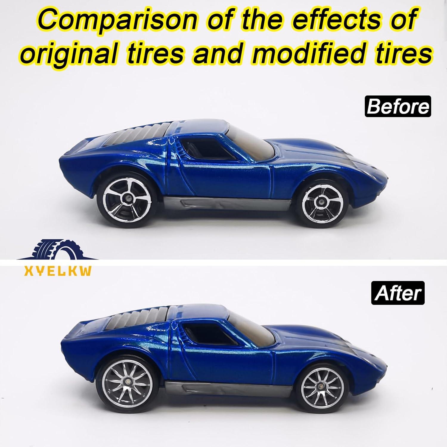 Juego de Ruedas 1/64 XYELKW Grandes y Pequeñas Plata