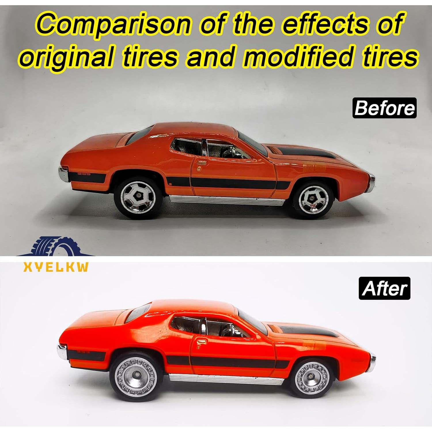 Juego de Ruedas 1/64 XYELKW Grandes y Pequeñas Plata