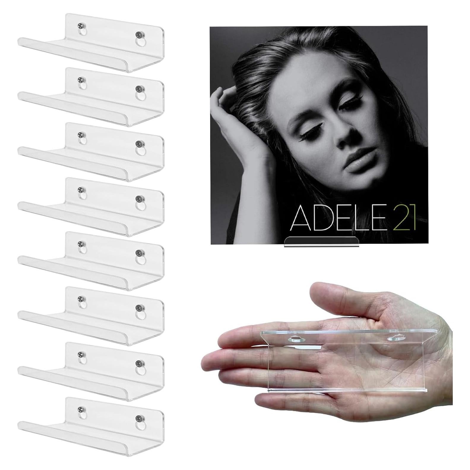 Estantes Acrílicos Transparentes Cityjoy 4" para Discos de Vinilo - 8 Pcs