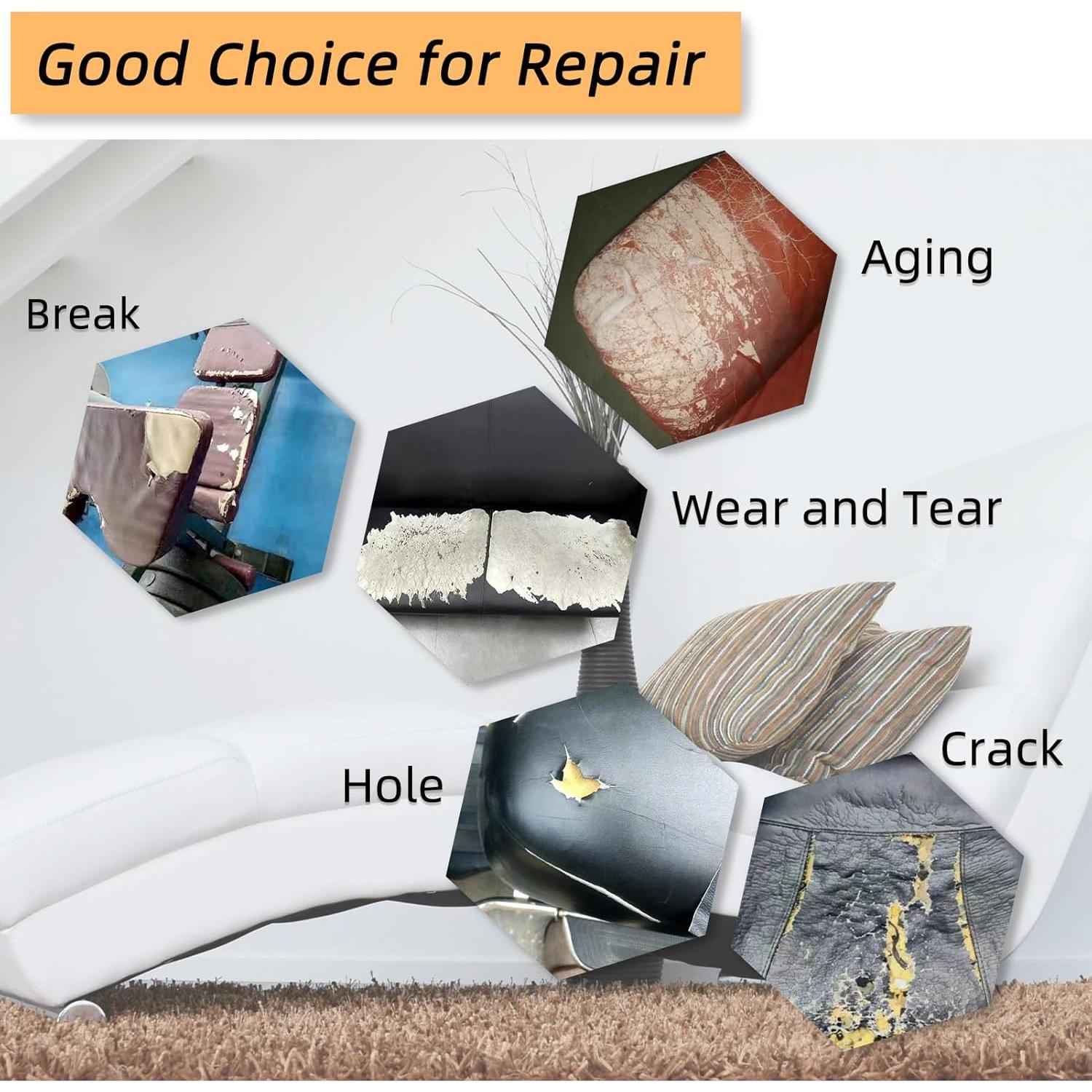 Parche de Reparación de Cuero Autoadhesivo Silllule 20x28 cm Beige