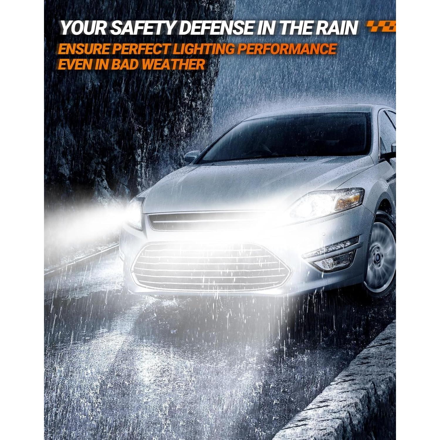 Bombillas de Niebla SEALIGHT H4 55000 LM 6500K Paquete de 2