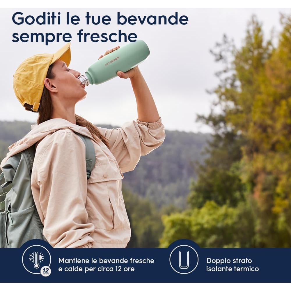 Botella de Metal SodaStream Fizz&go Cool 900 ml Verde Menta