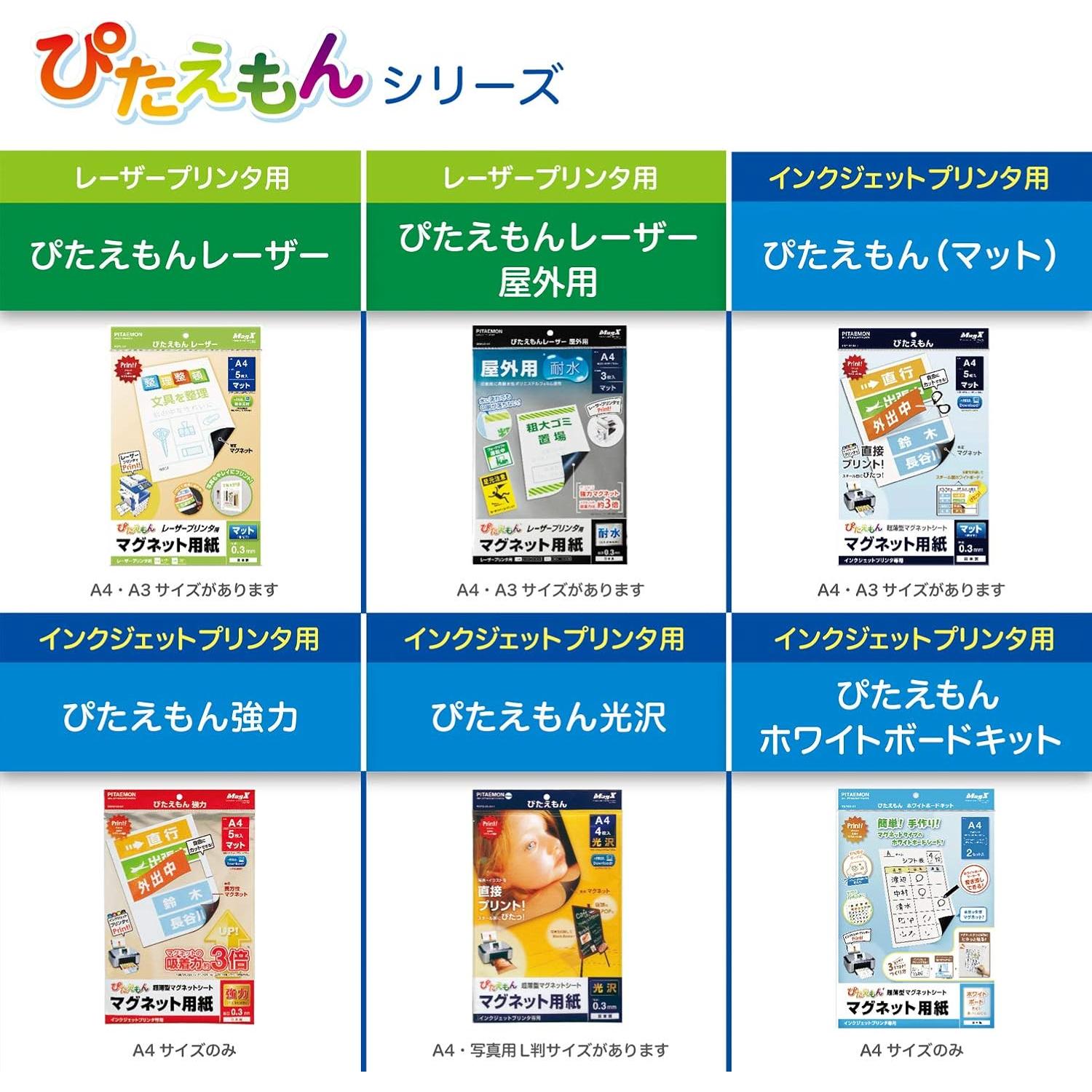 Papel Magnético Mate A3 Pitaemon - 5 Hojas para Impresión