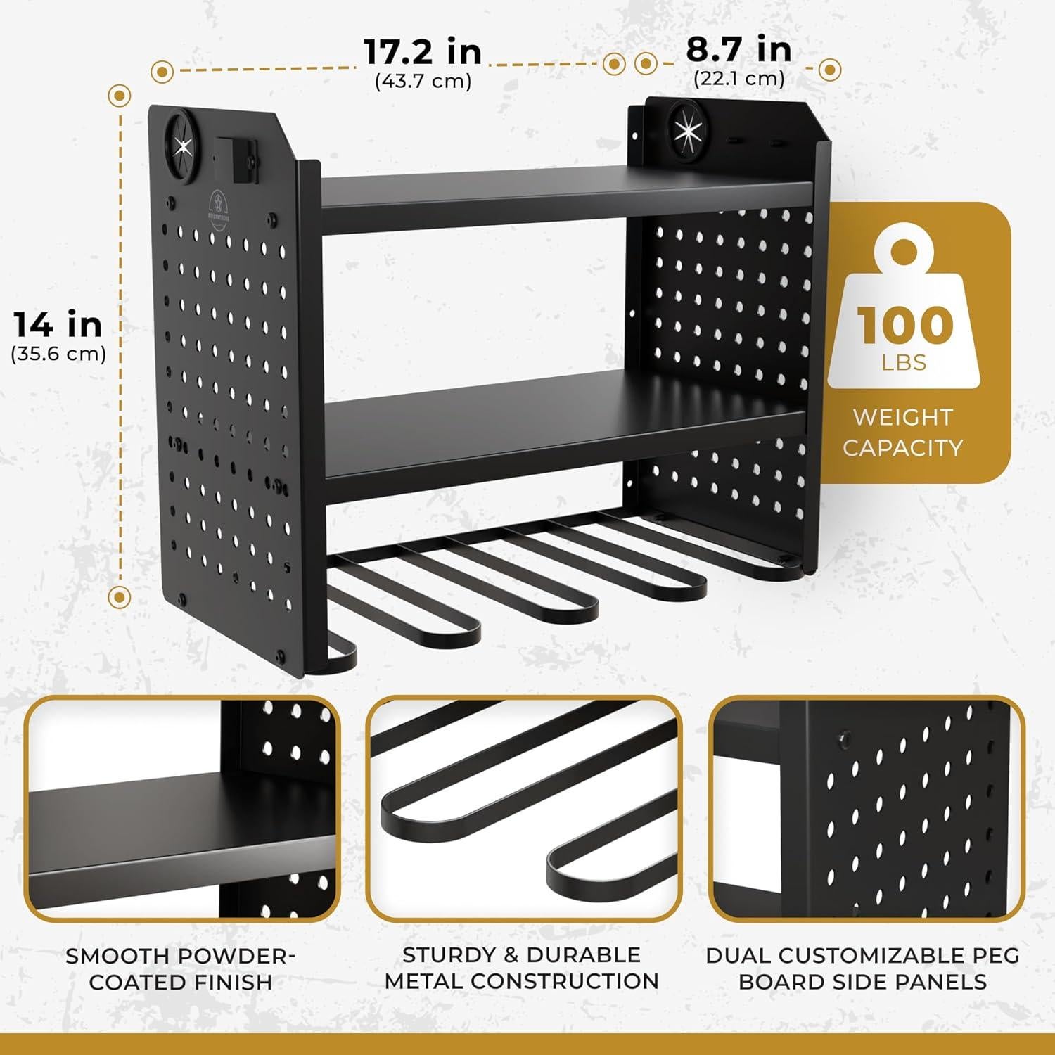 Organizador de Herramientas Eléctricas BUILTSTRONG - Soporte de Pared 6 Taladros