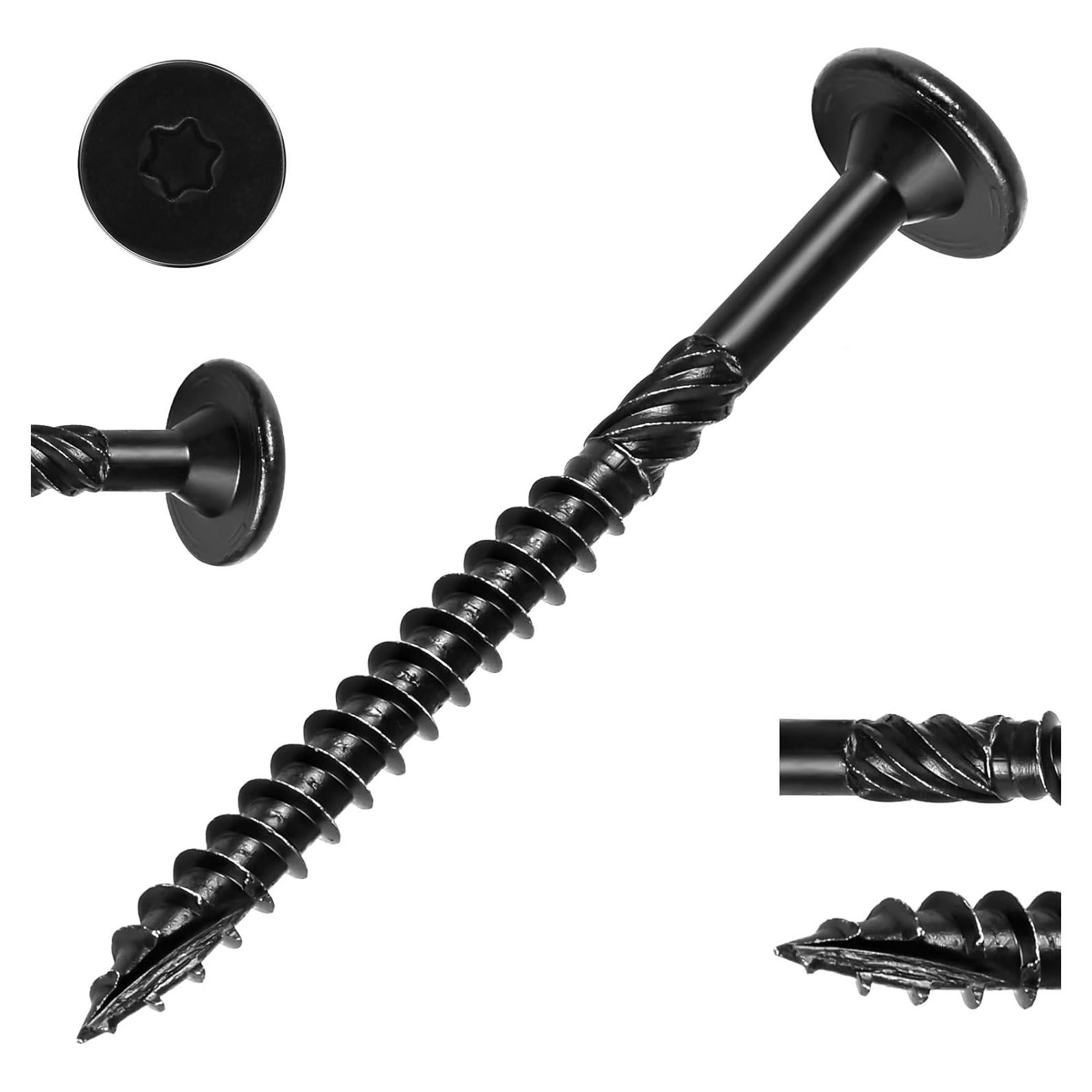 Kit de Tornillos para Madera FMhotu 30 Pcs 73 mm Negros