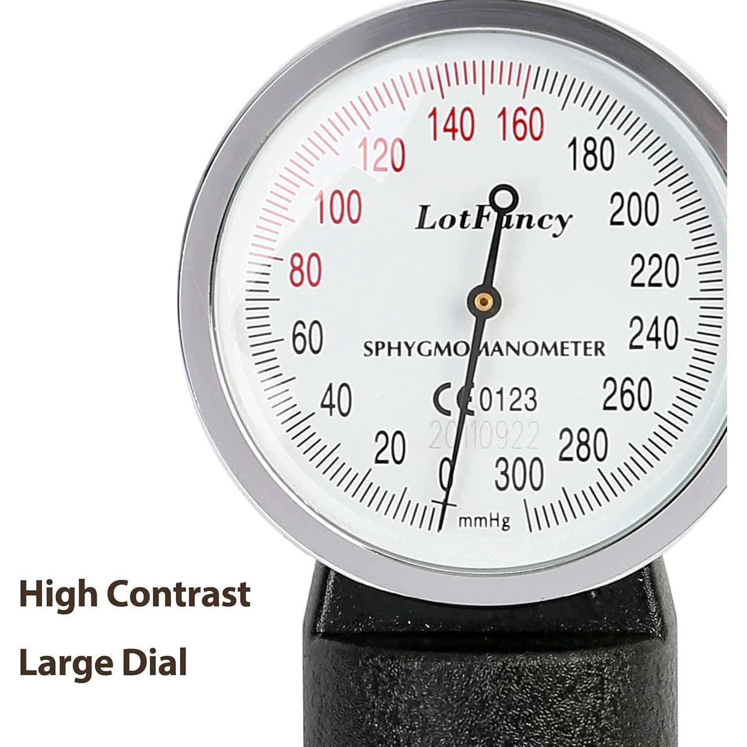 Esfigmomanómetro Aneroid LotFancy Pediátrico 18.3-26.7cm